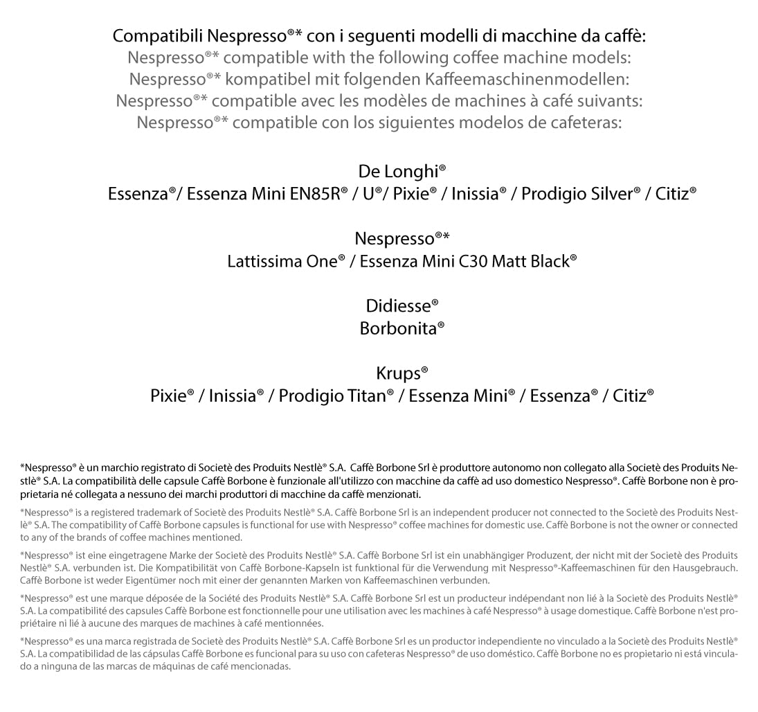 Caffè Borbone Respresso Dek Decaffeinated Coffee Blend - 100 Capsules 6