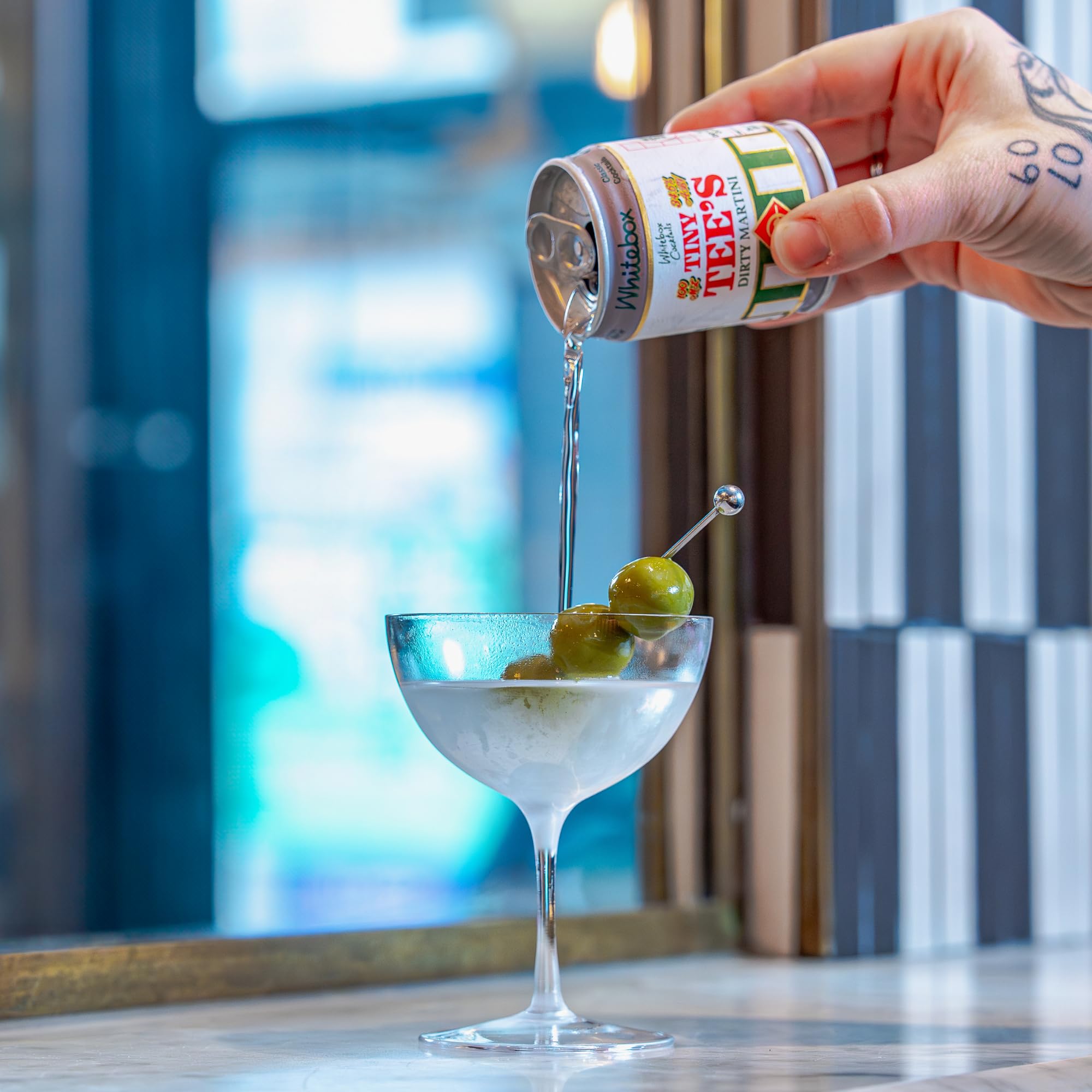 WHITEBOX COCKTAILS Single Serve Classic Tiny Tee's Dirty Martini — Case Of 10