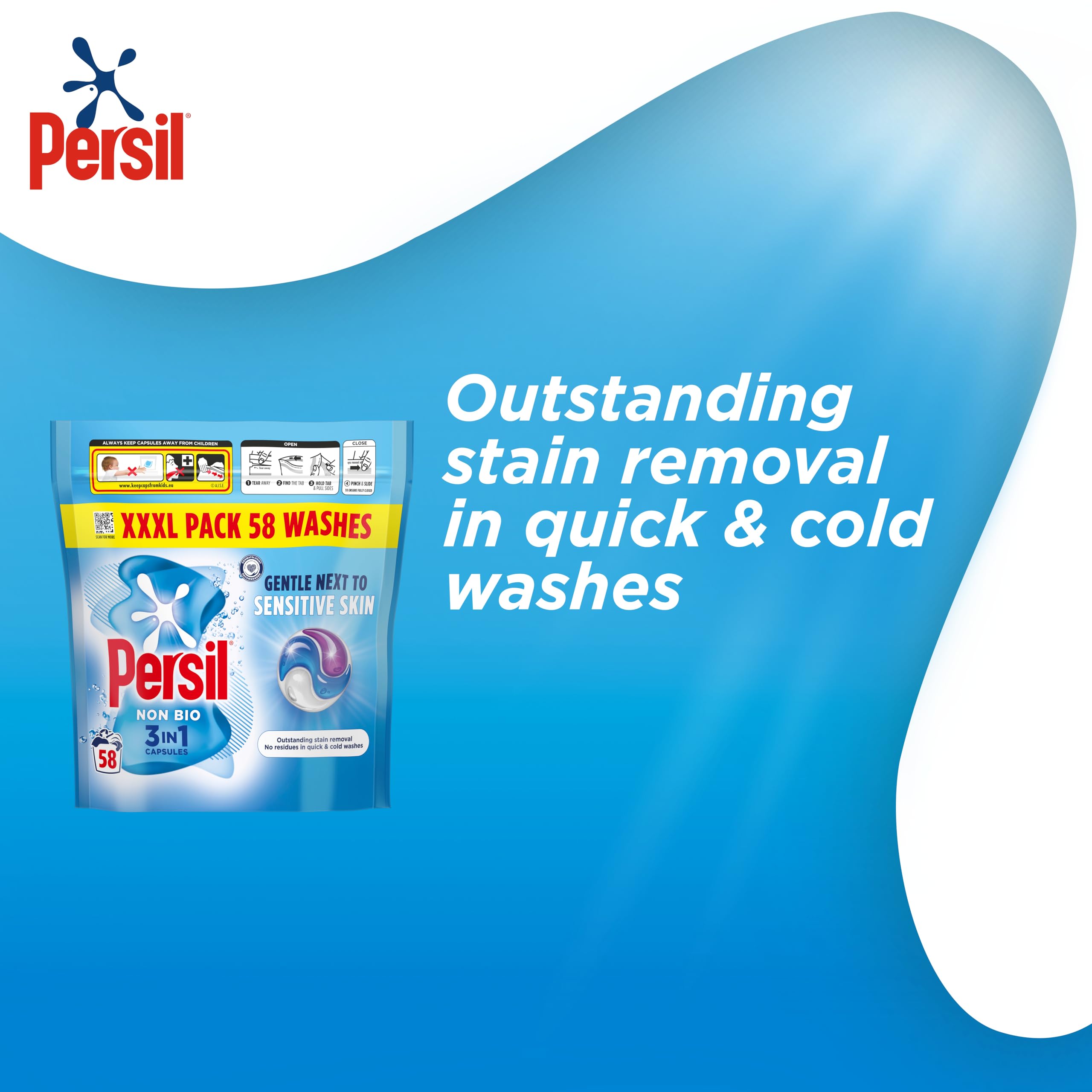 Persil - Non Bio 3 in 1 Washing Capsules Laundry Detergent 5