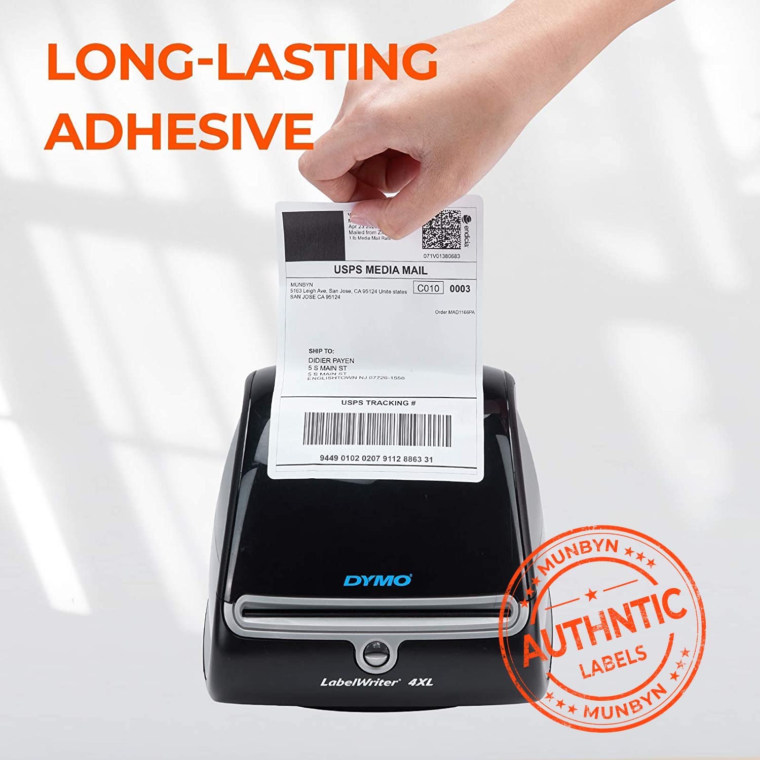 MUNBYN 4x6 Direct Thermal Shipping Labels | 220 Labels/Roll | Compatible with DYMO LabelWriter 4XL 4