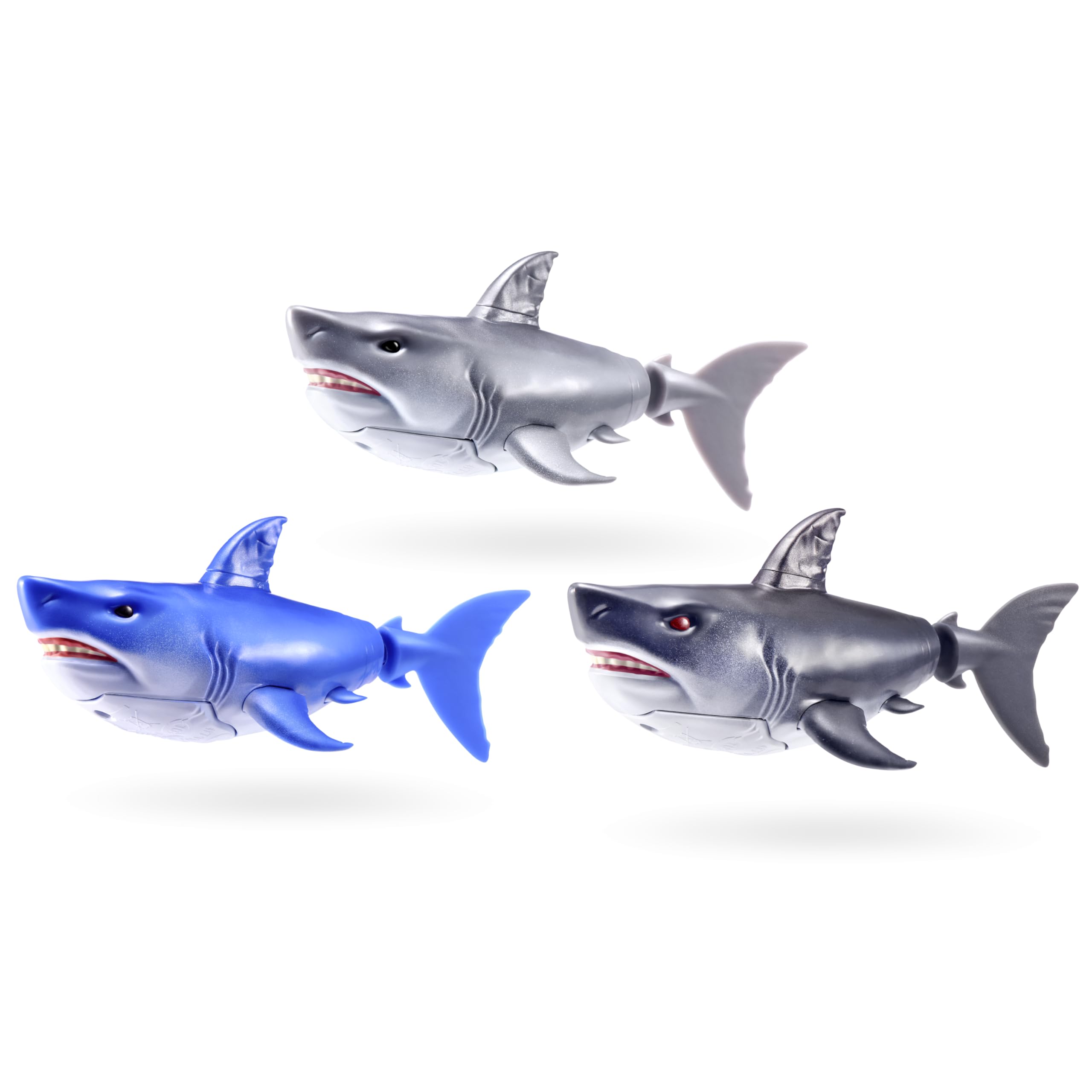 Robo Alive Robo Shark Water Activated Swimming Toy | 2 Pack | White | Ages 3+ 5