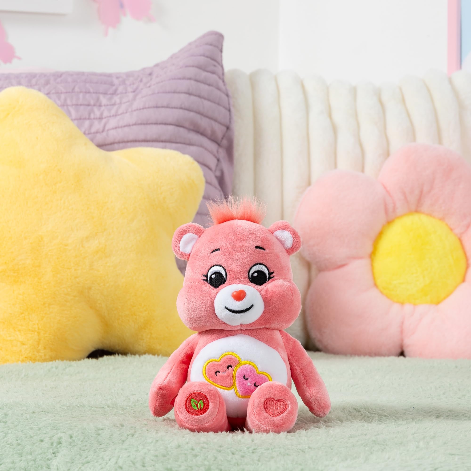Care Bears Love-A-Lot Bear 22cm Bean Plush - Collectible Pink Teddy for Ages 4+ 10