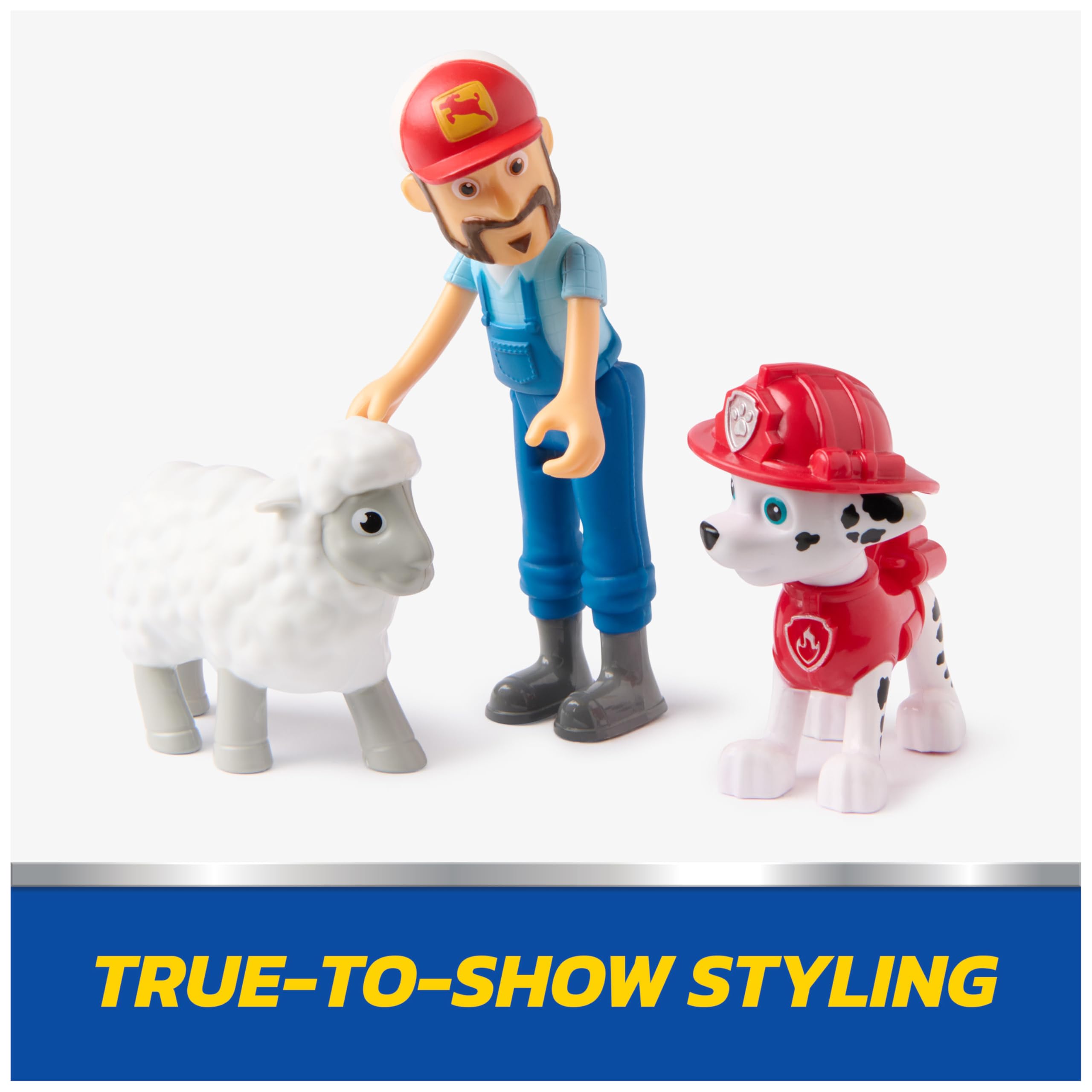 PAW Patrol Marshall & Farmer Al Figure Pack with Sheep Toy Figure - Action Figures for Kids 5