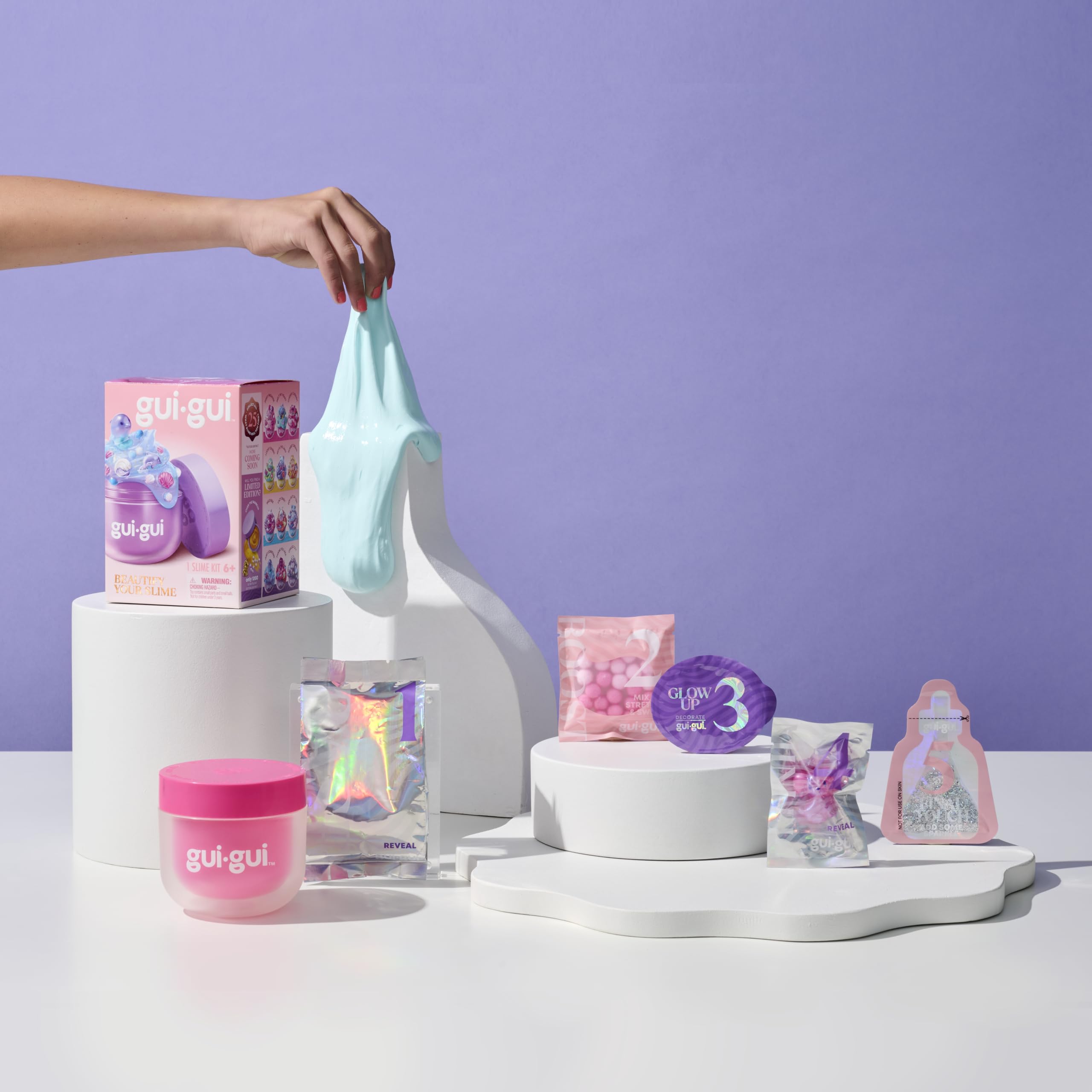Gui Gui Clear Slime - Create & Collect Scented Slime with Gloss, Butter, Cloud Textures (330g) 5