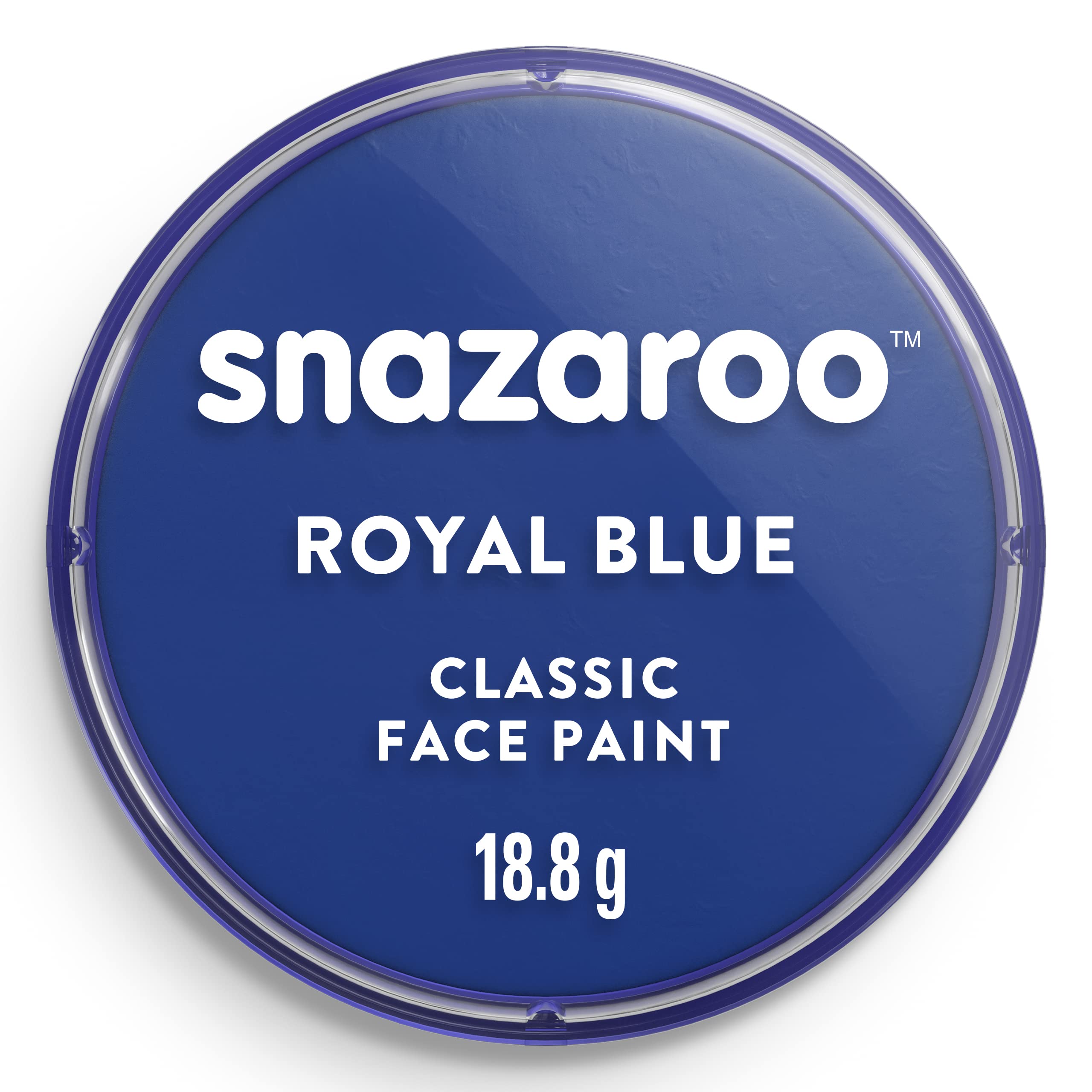 Snazaroo Classic Face and Body Paint - Royal Blue, Water-Based, Easy Wash, Fragrance-Free, Cruelty-Free | 18.8g