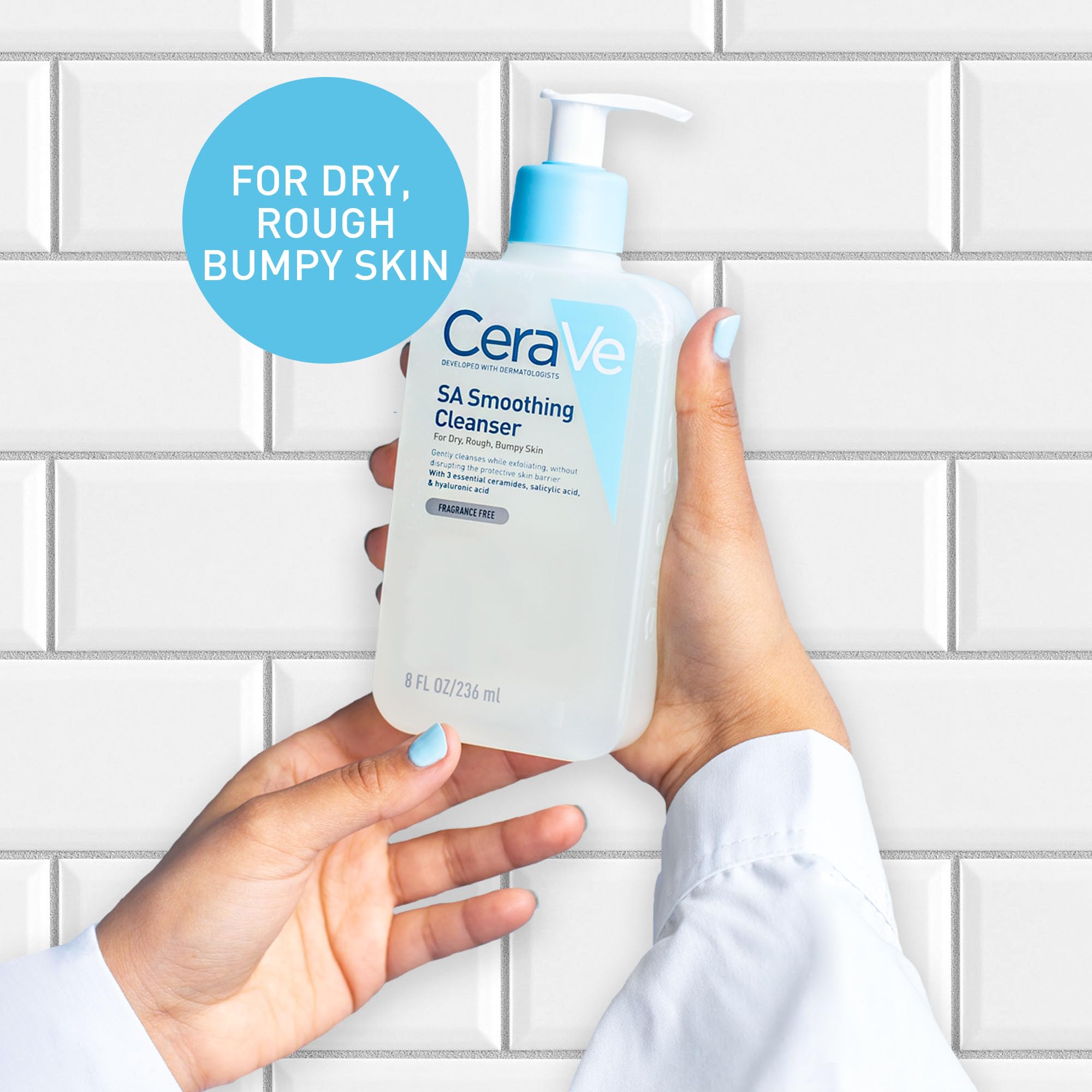 CeraVe SA Smoothing Cleanser with Salicylic Acid for Dry, Rough & Bumpy Skin (530g) 4