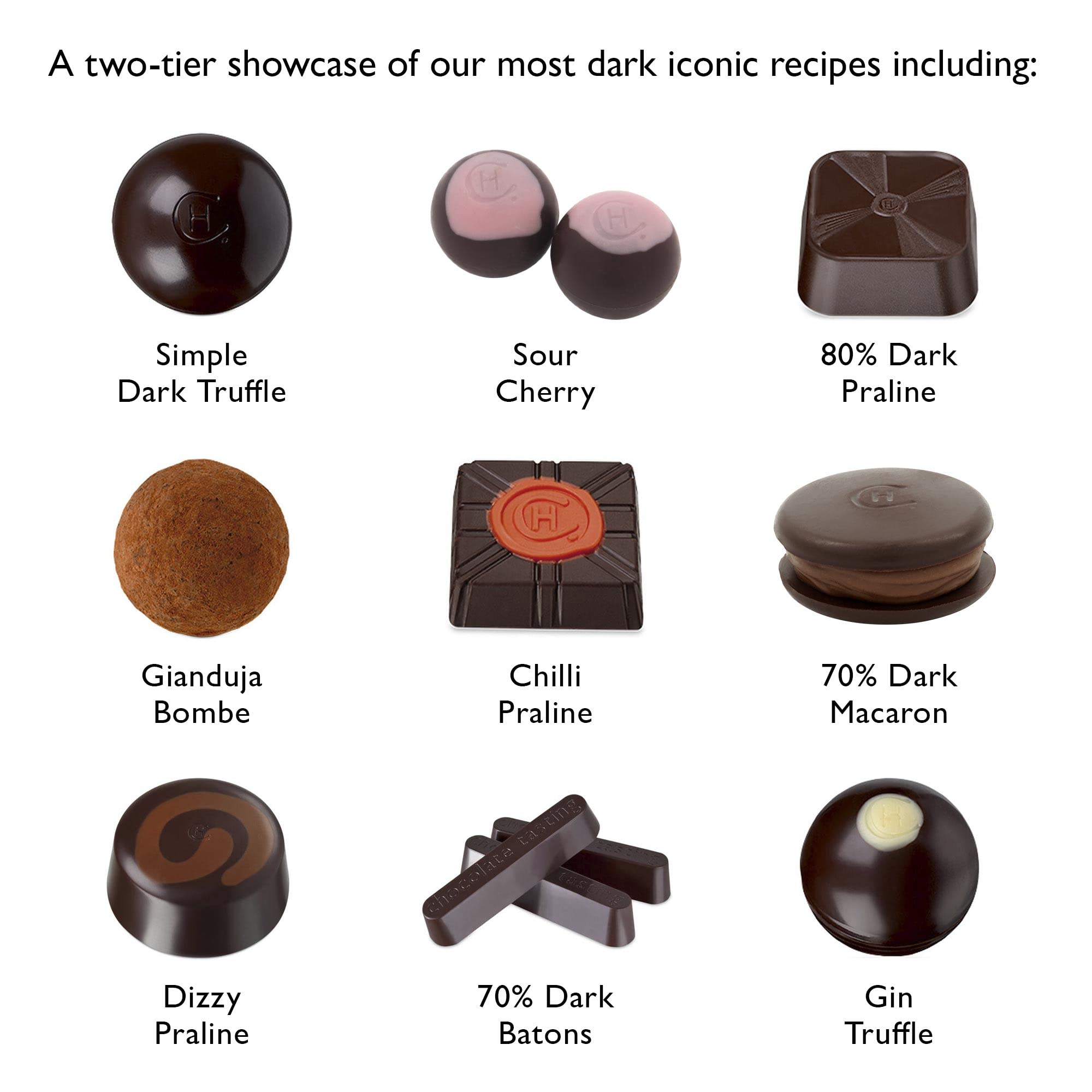 Hotel Chocolat Dark Cabinet - 59 of Our Finest Dark Chocolates, 540g