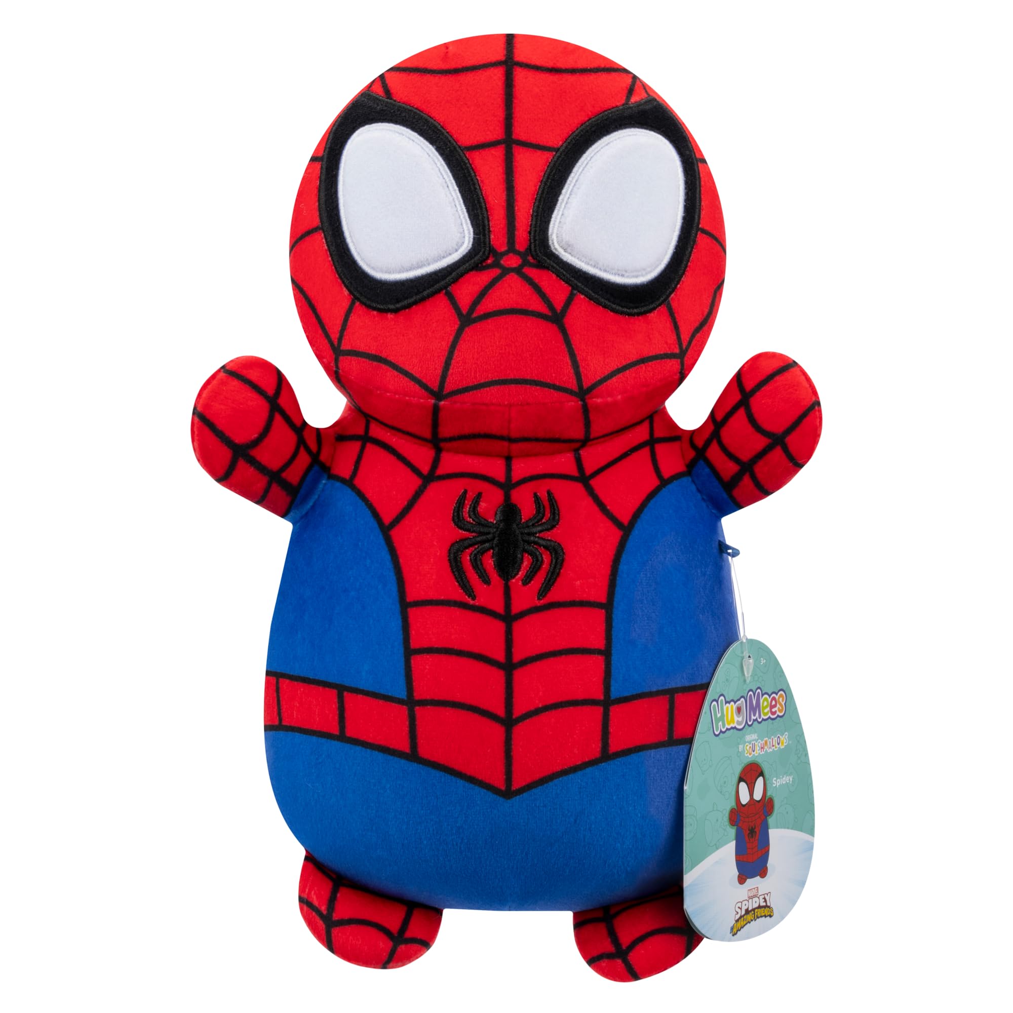 Squishmallows HugMees 10-Inch Spidey Plush - Super-Soft Marvel Collectible