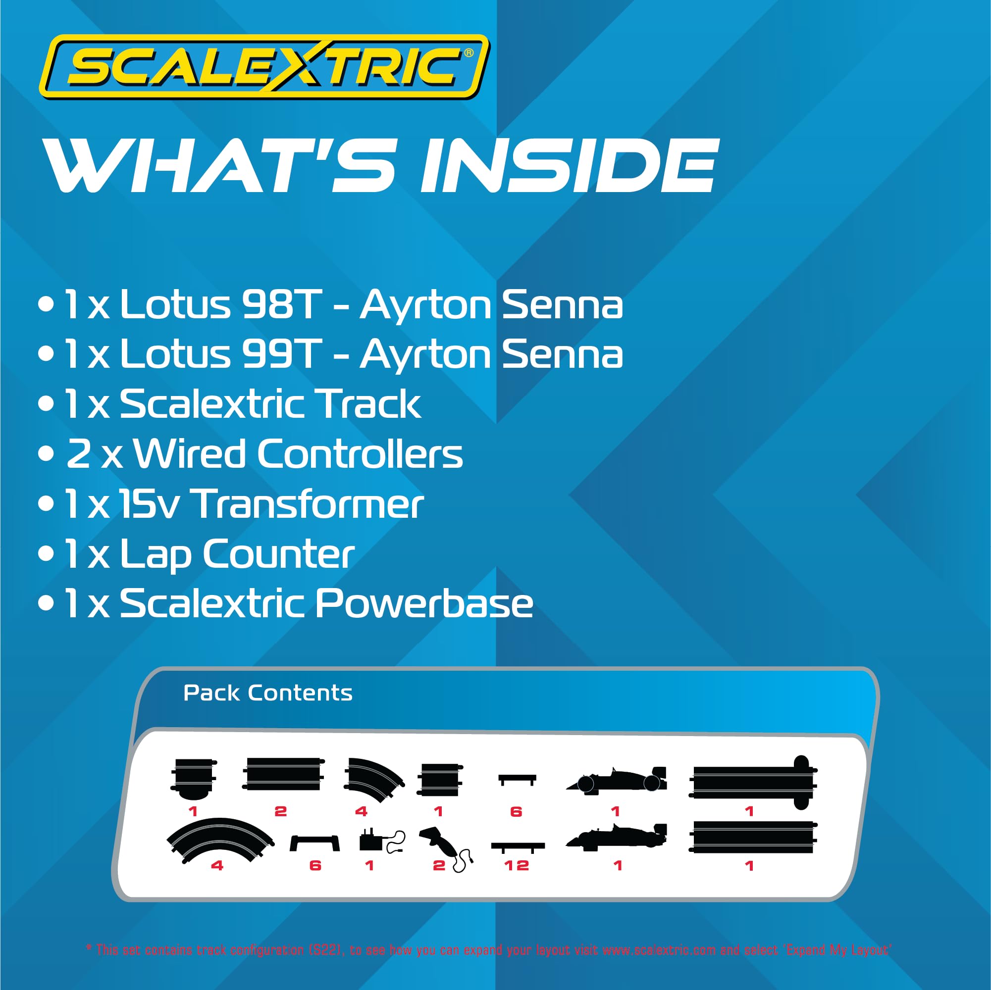 Scalextric 1980s Grand Prix Speed Track Starter Set | Ages 5+ | Includes 2 Lotus Cars 7