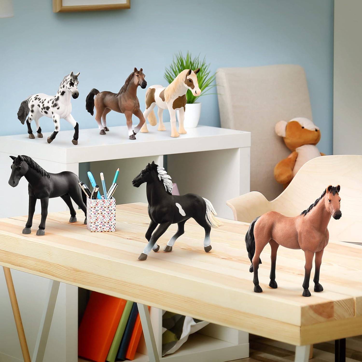 Terra by Battat Horse Set - 6 Piece Playset with Detailed Miniature Horses 8
