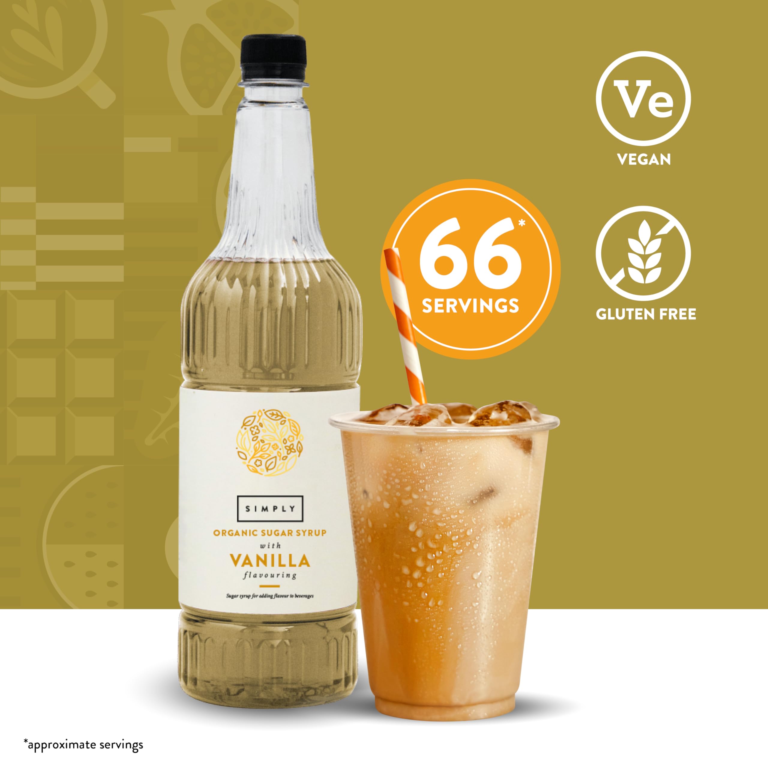 Simply Organic Vanilla Syrup - Vegan & Nut Free Natural Flavoured Syrup for Beverages & Baking 4