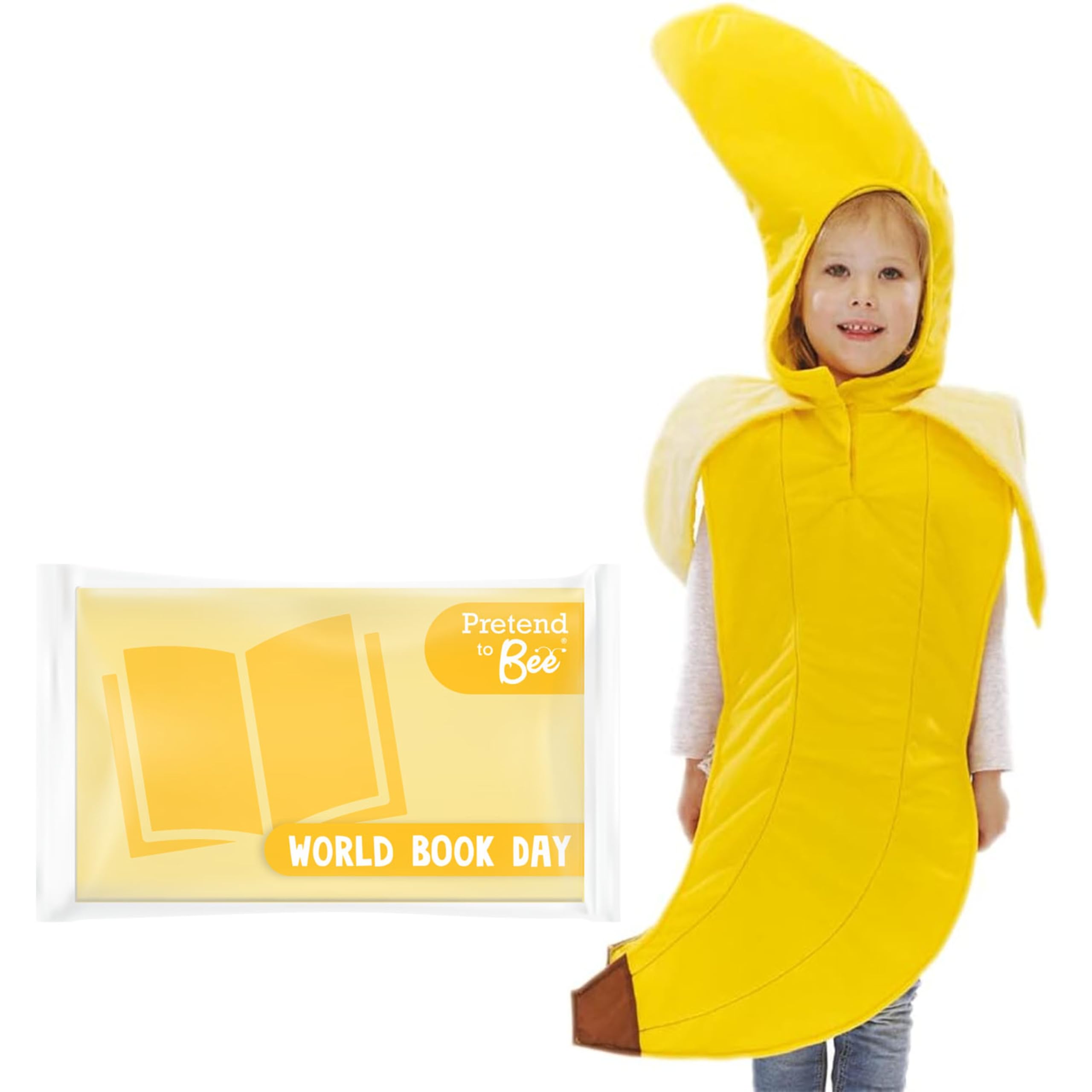 PRETEND TO BEE Banana Tabard Dress Up Costume for Kids 3-7 Years - Yellow