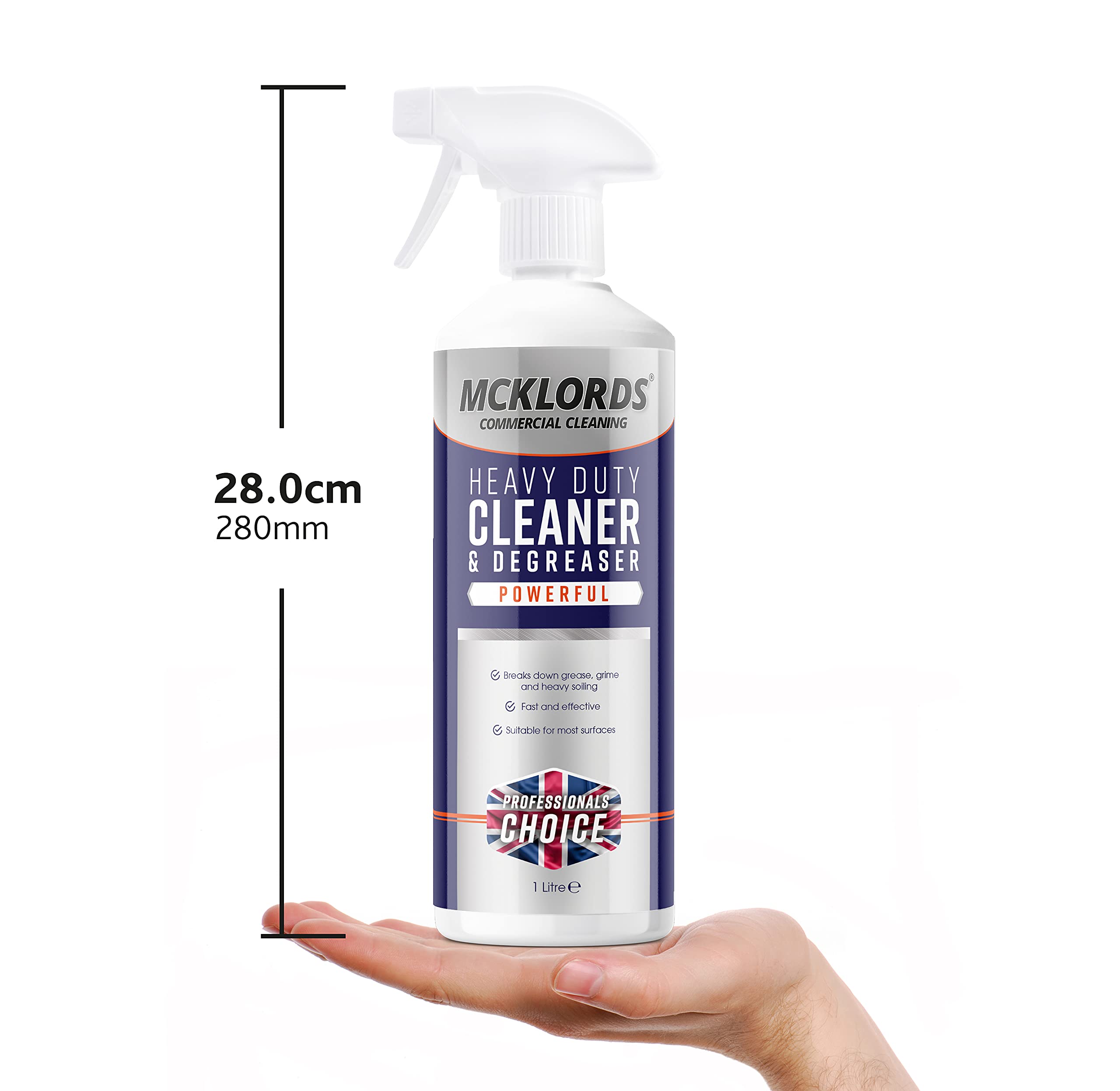 McKlords Heavy Duty Cleaner and Degreaser - 1 Litre | Unscented Liquid | Multi-Surface