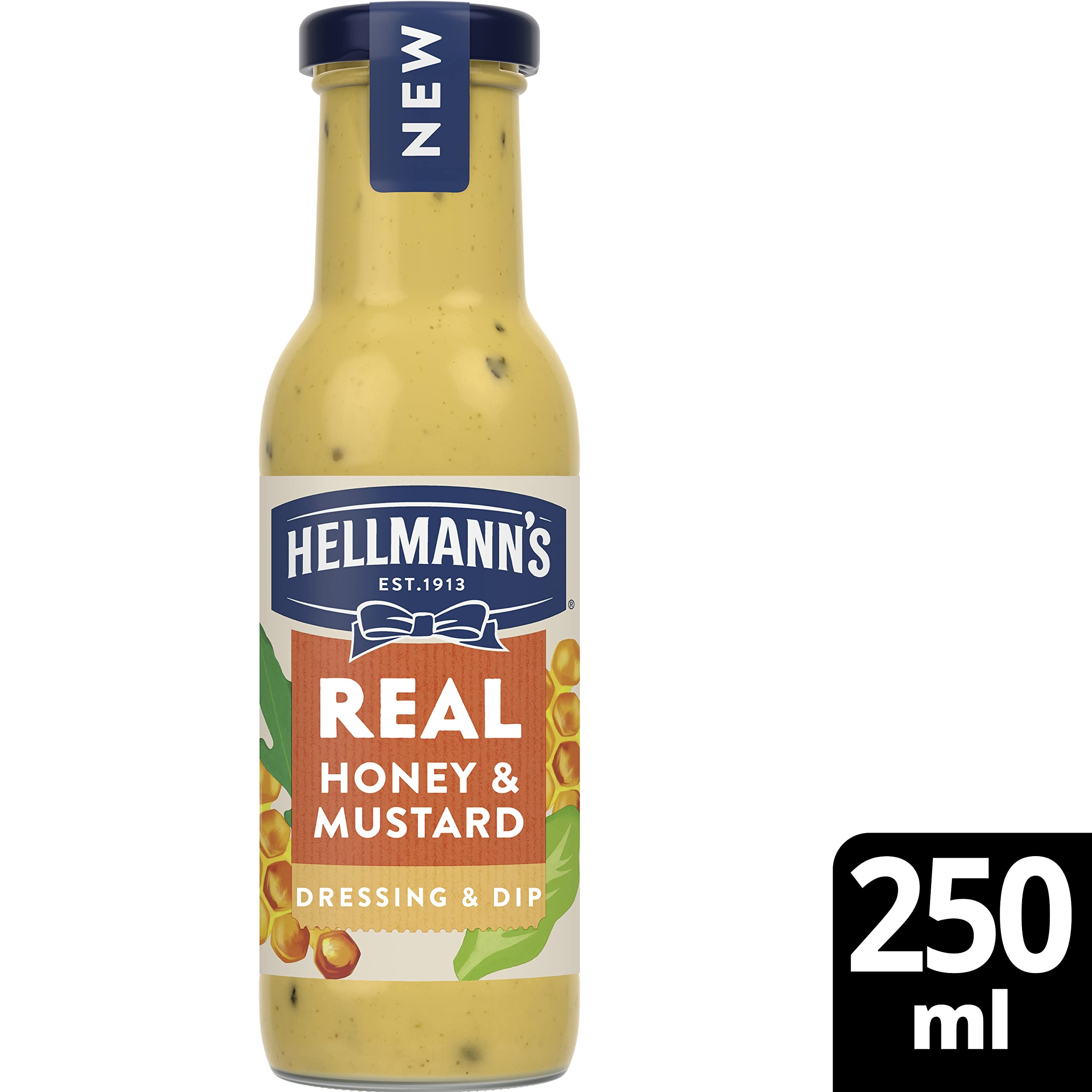 Hellmann's Real Honey & Mustard Salad Dressing & Dip - 450g Creamy Condiment