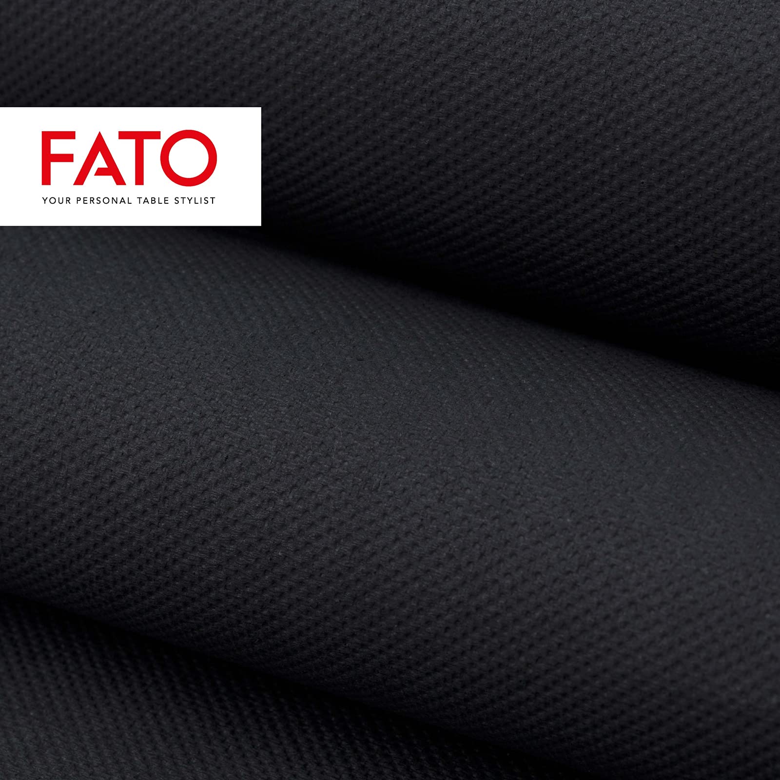 Fato Black 38x38 cm Soft & Durable 2-Ply Disposable Paper Napkins, Pack of 40 5