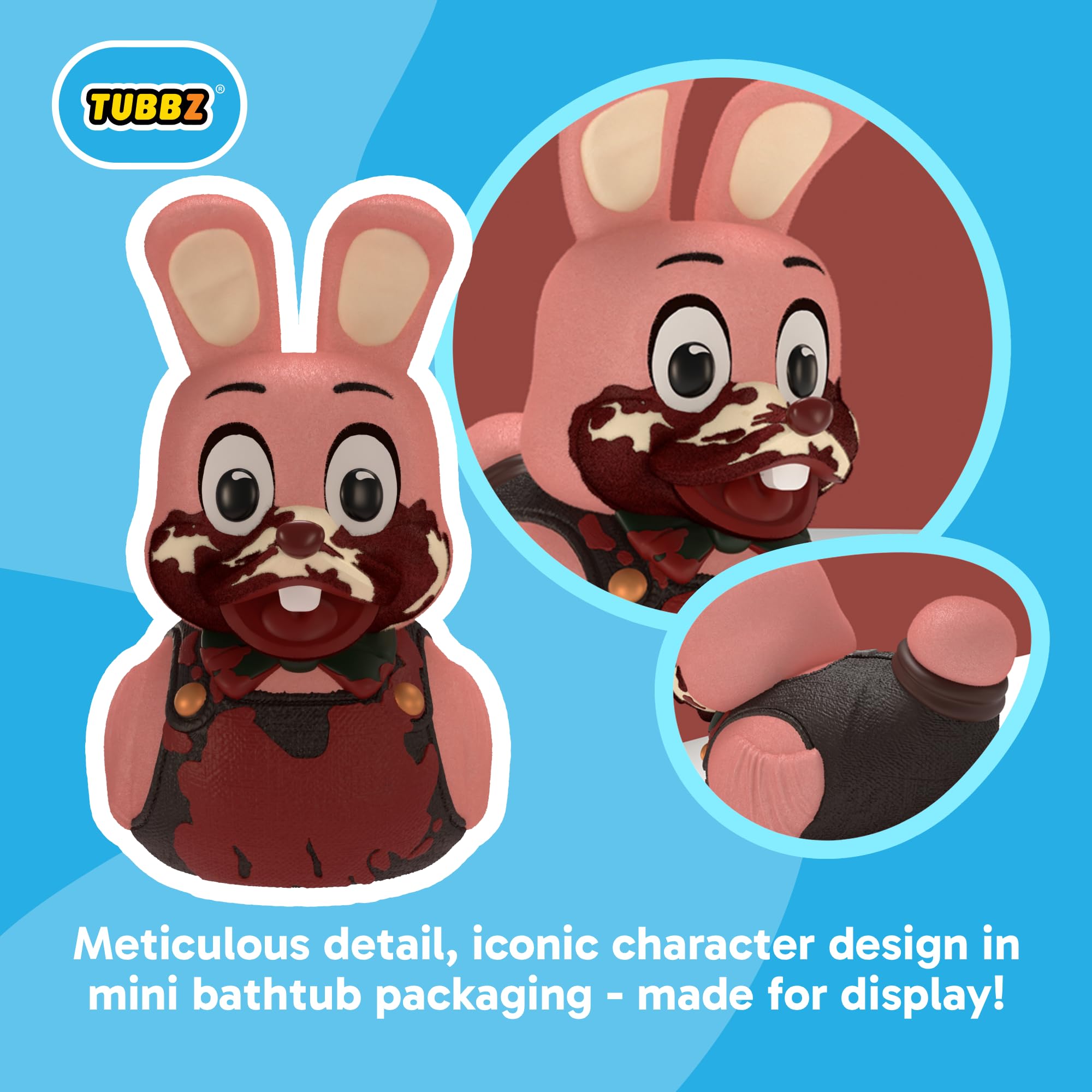 TUBBZ Robbie the Rabbit Silent Hill Mini Cosplaying Rubber Duck Figure | Approx 5cm