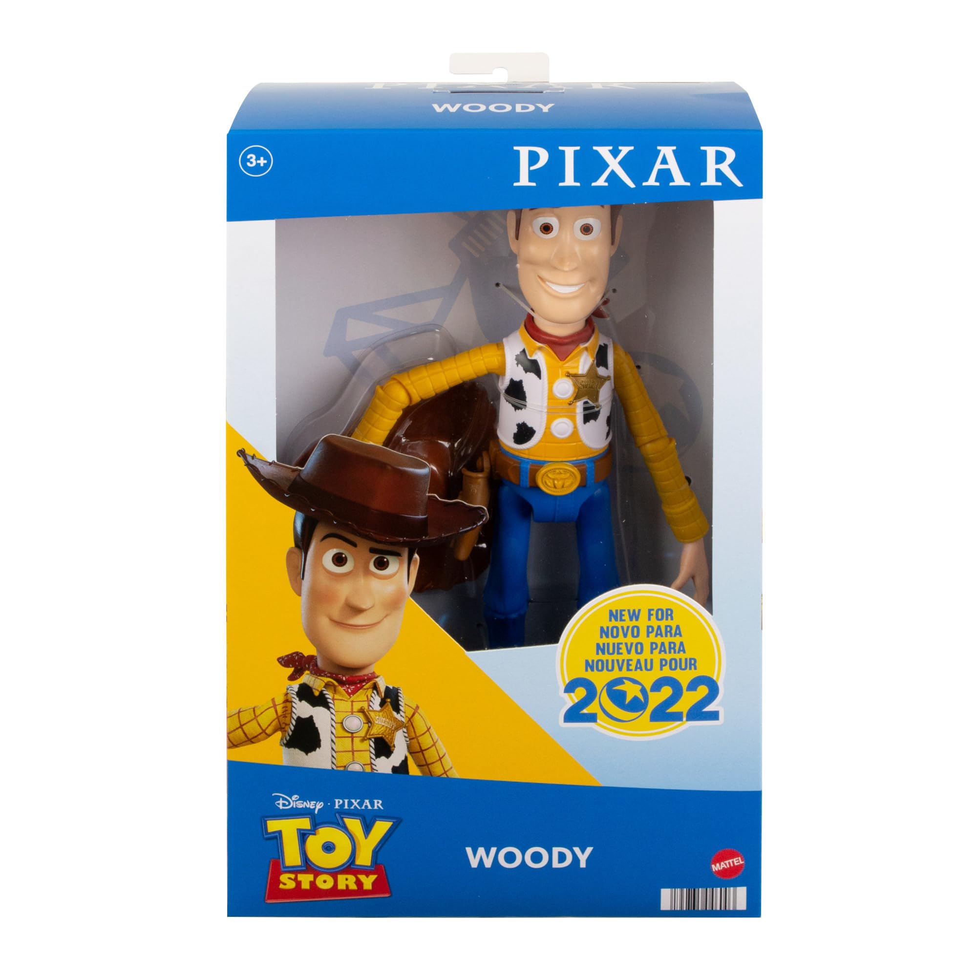Mattel Disney Pixar Woody 12-inch Action Figure - Highly Posable Movie Collectible for Kids 3+ 6
