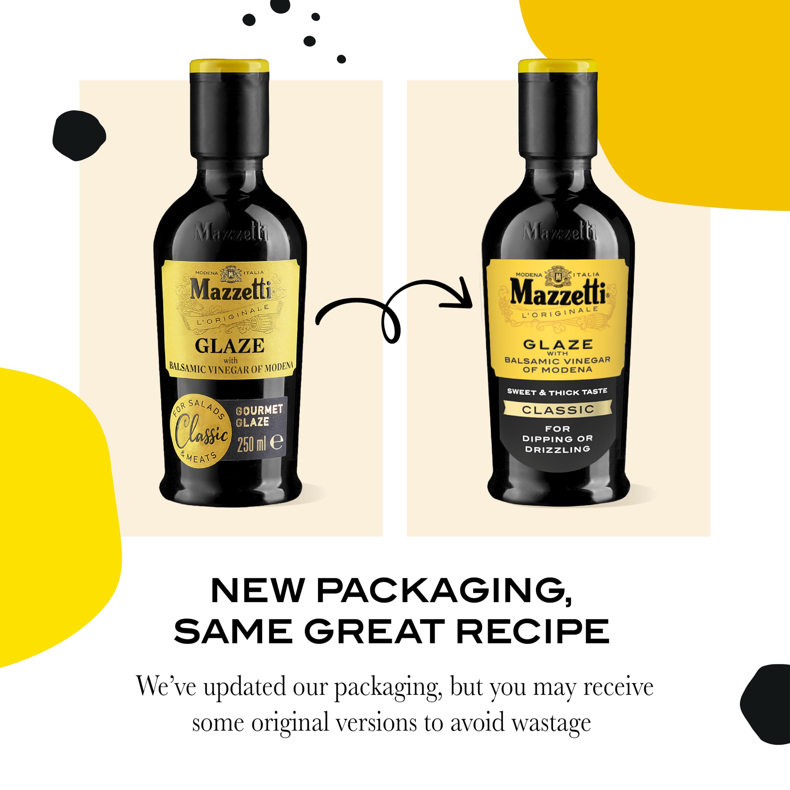 Mazzetti Balsamic Glaze with Balsamic Vinegar of Modena - 215ml | Made in Italy