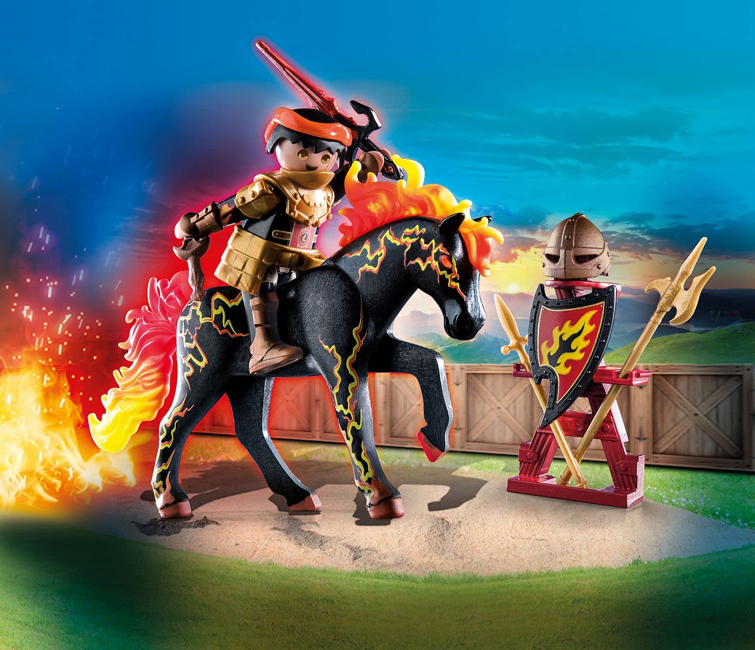 Playmobil Fire Knight - Action Figure Playset with Stunt Features, Ages 7-12 4