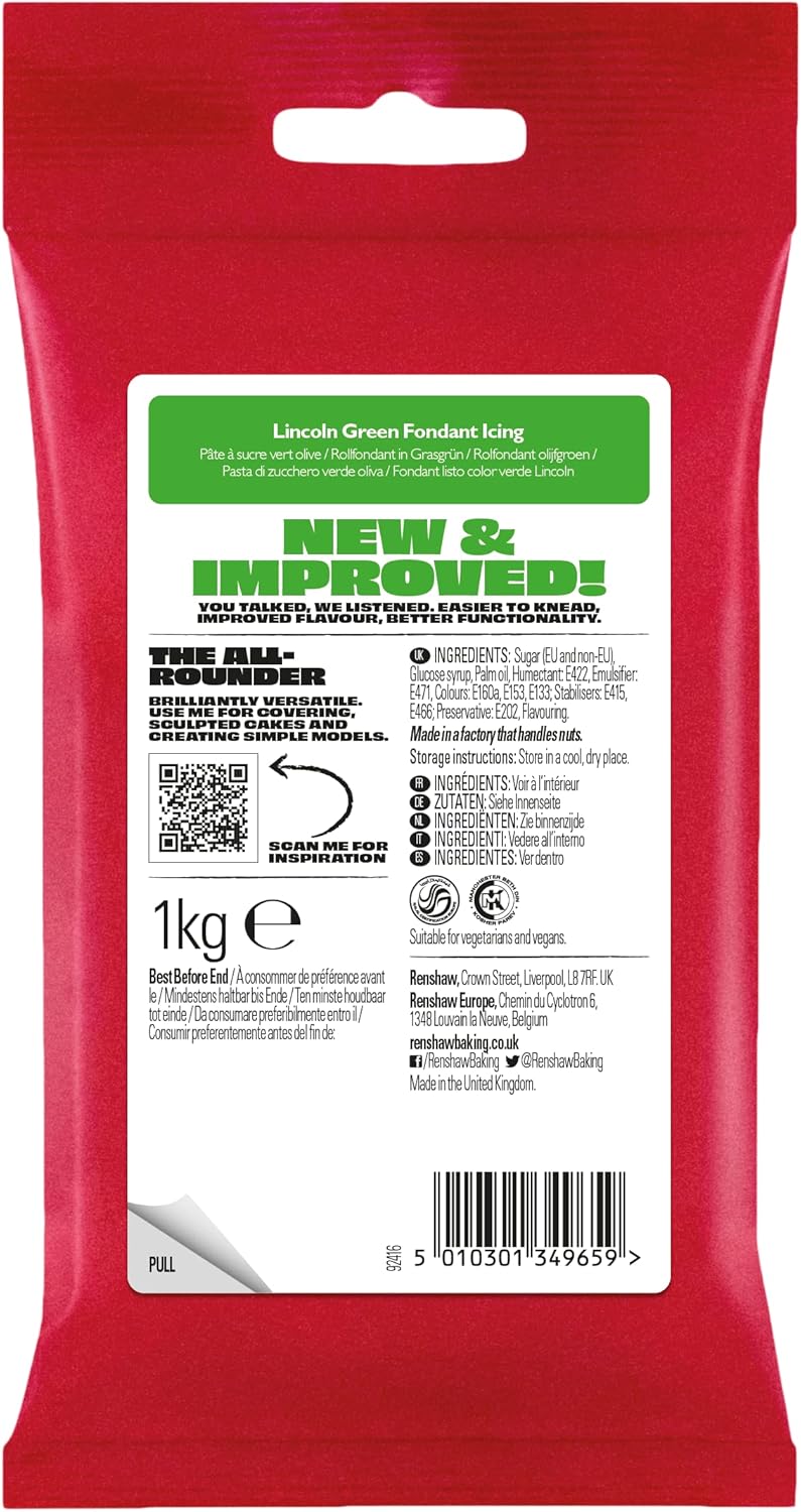 Renshaw - Just Roll With It Fondant Icing Lincoln Green 1 kg 5
