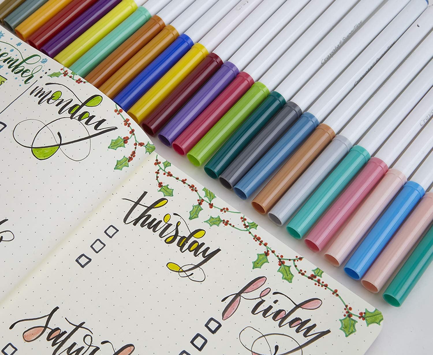 Crayola Bright Supertips Pastel Edition - Washable Felt Tip Pens for Kids, Ages 3+ 5