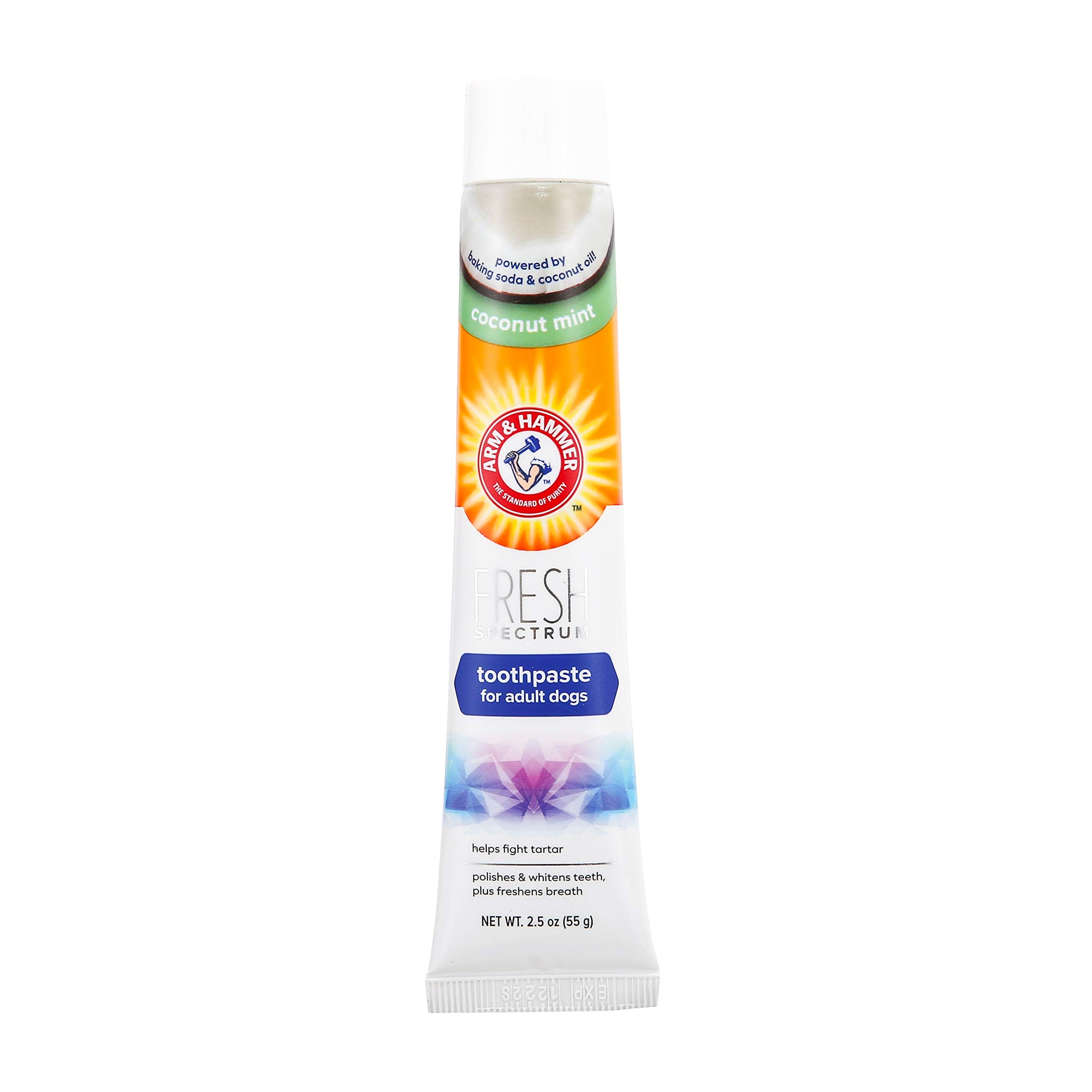 ARM & HAMMER Fresh Spectrum Coconut Mint Dog Toothpaste - 55g | Plaque Removal | Tartar Control