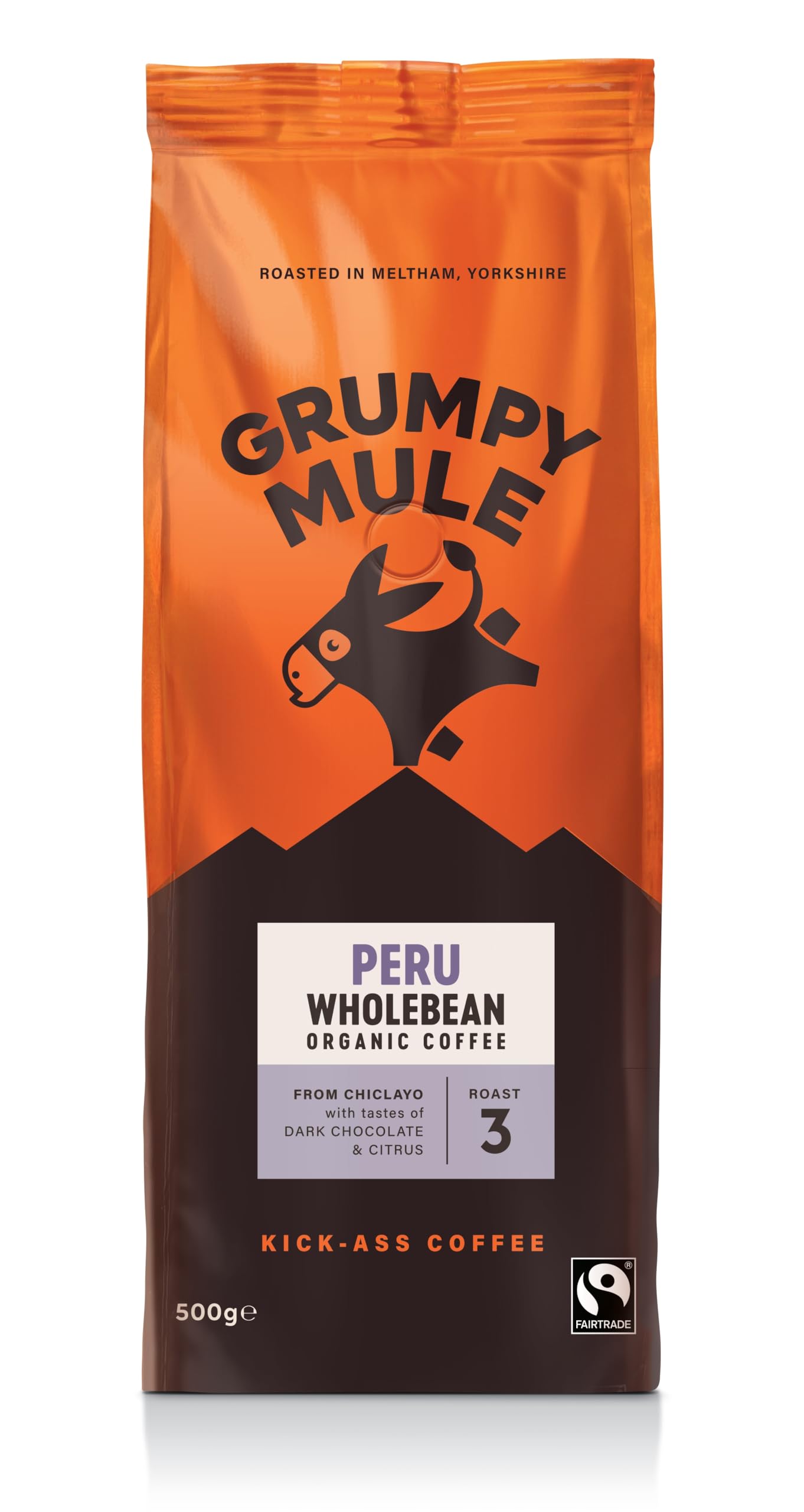 Grumpy Mule - Peru Café Feminino Organic Whole Coffee Beans