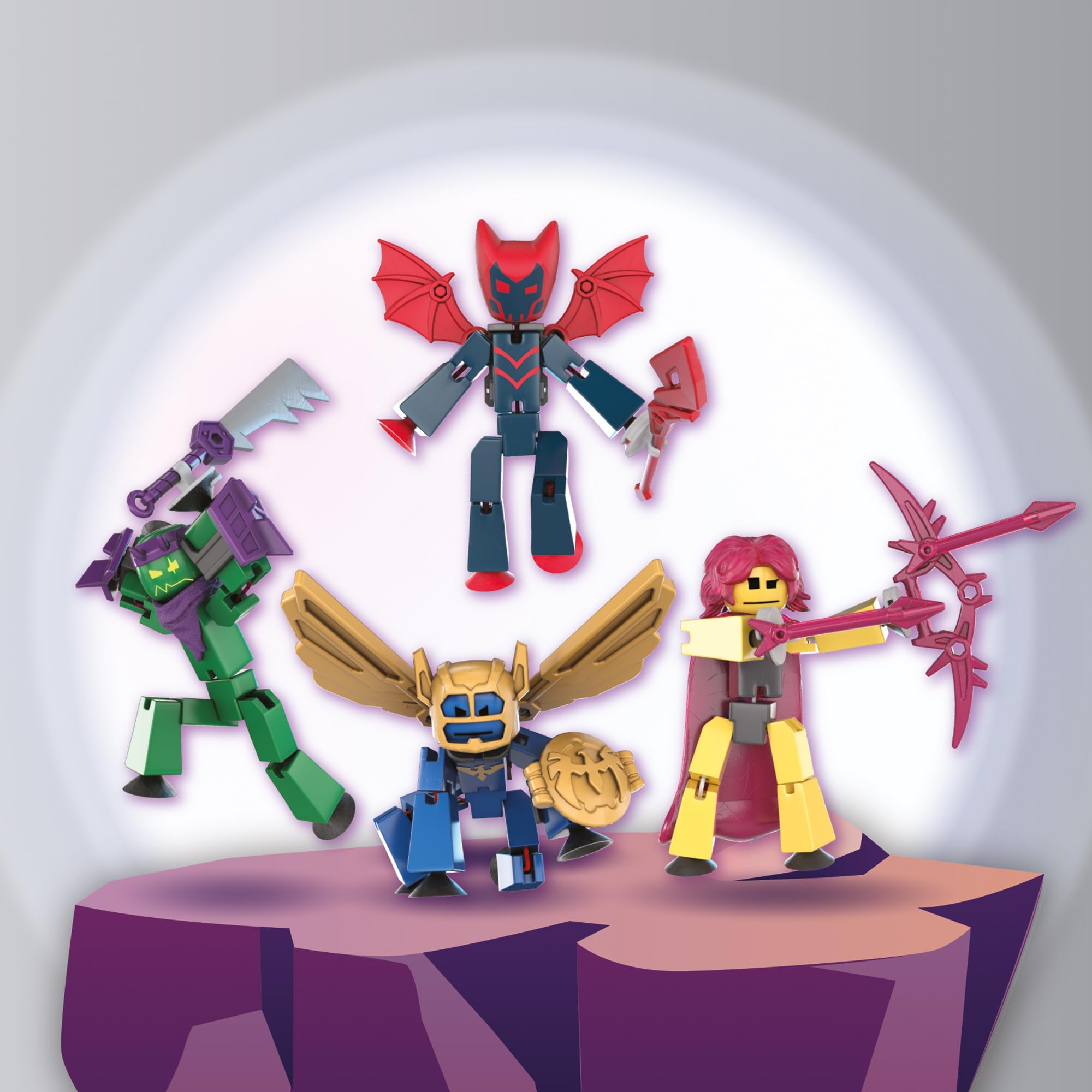 Zing StikBot Legendz 2pk Dominus & Raze Oni - Augmented Reality Action Figures for Kids 4+ 5