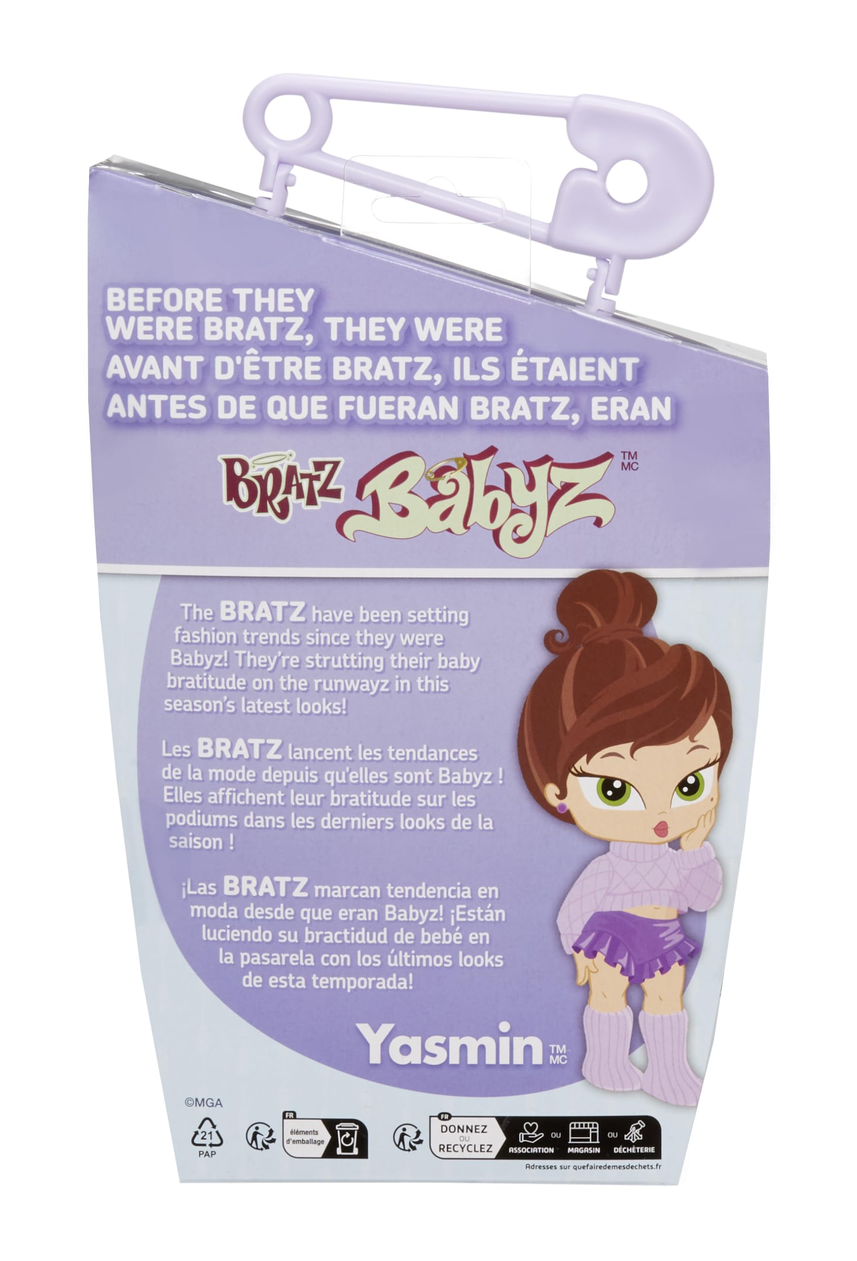 Bratz Babyz Runwayz Doll - Yasmin - Collectible Fashion Doll with Outfit & Accessories 9