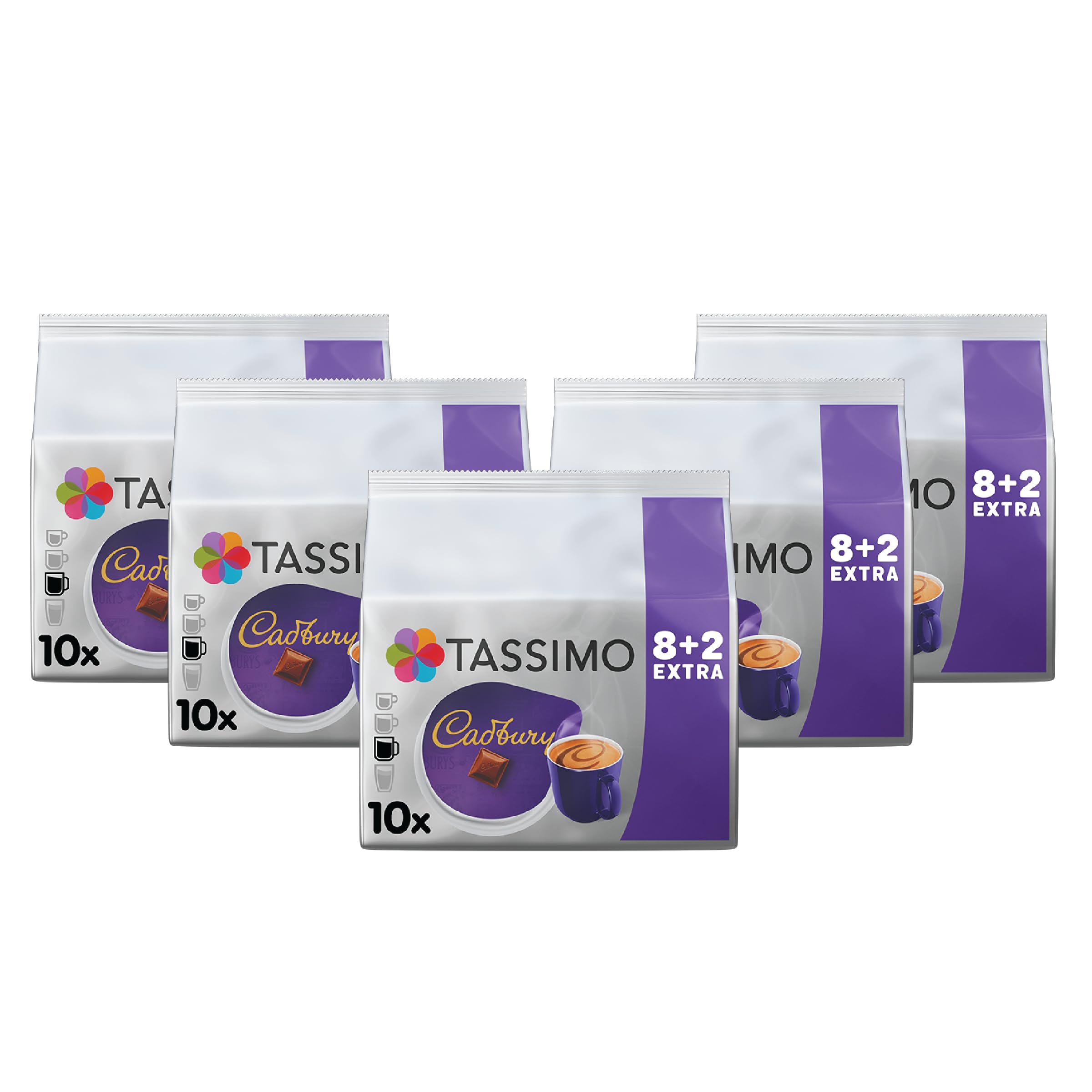 Cadbury - Tassimo Hot Chocolate Pods (Pack of 5, 50 Drinks)