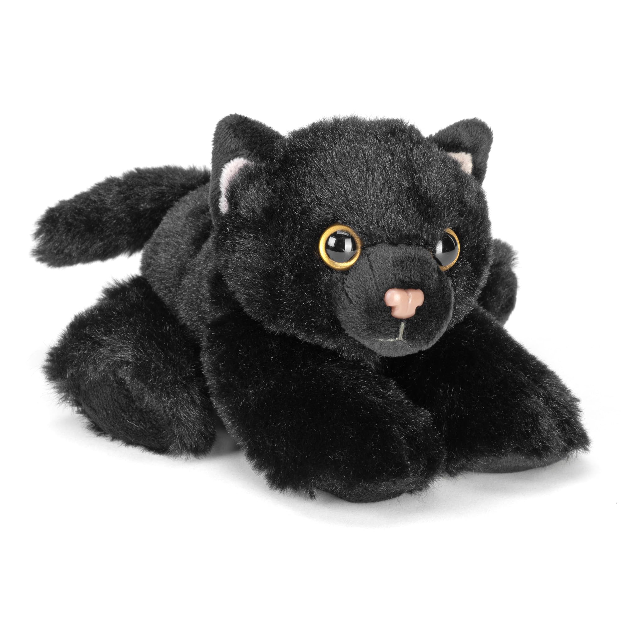 WILD REPUBLIC Hug'ems Black Cat Stuffed Animal Plush Toy | 7 Inches | Durable & Surface-Washable