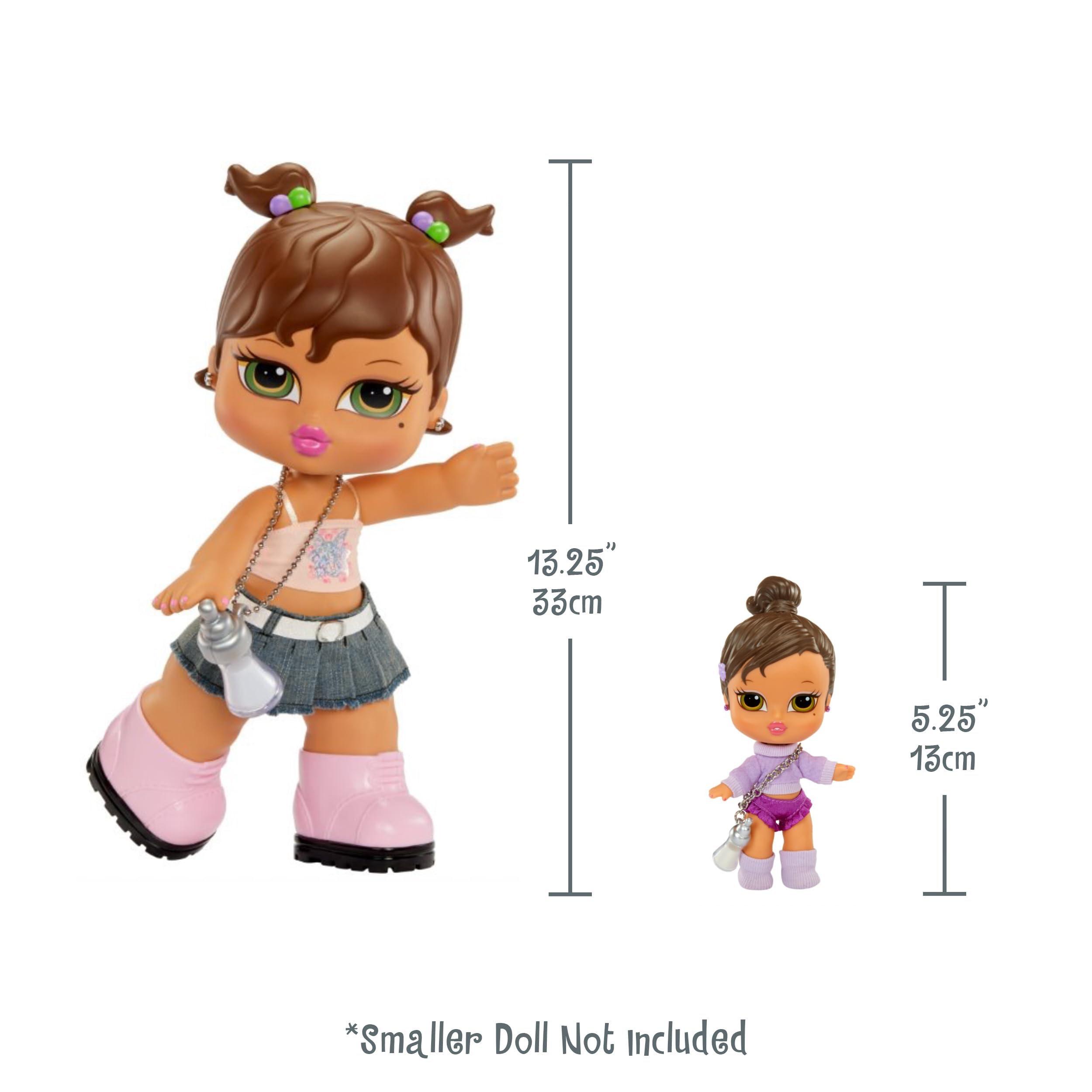 Bratz Big Babyz Yasmin - 34cm Collectible Doll with Pet & Bottle, Pink Fashion Outfit 13