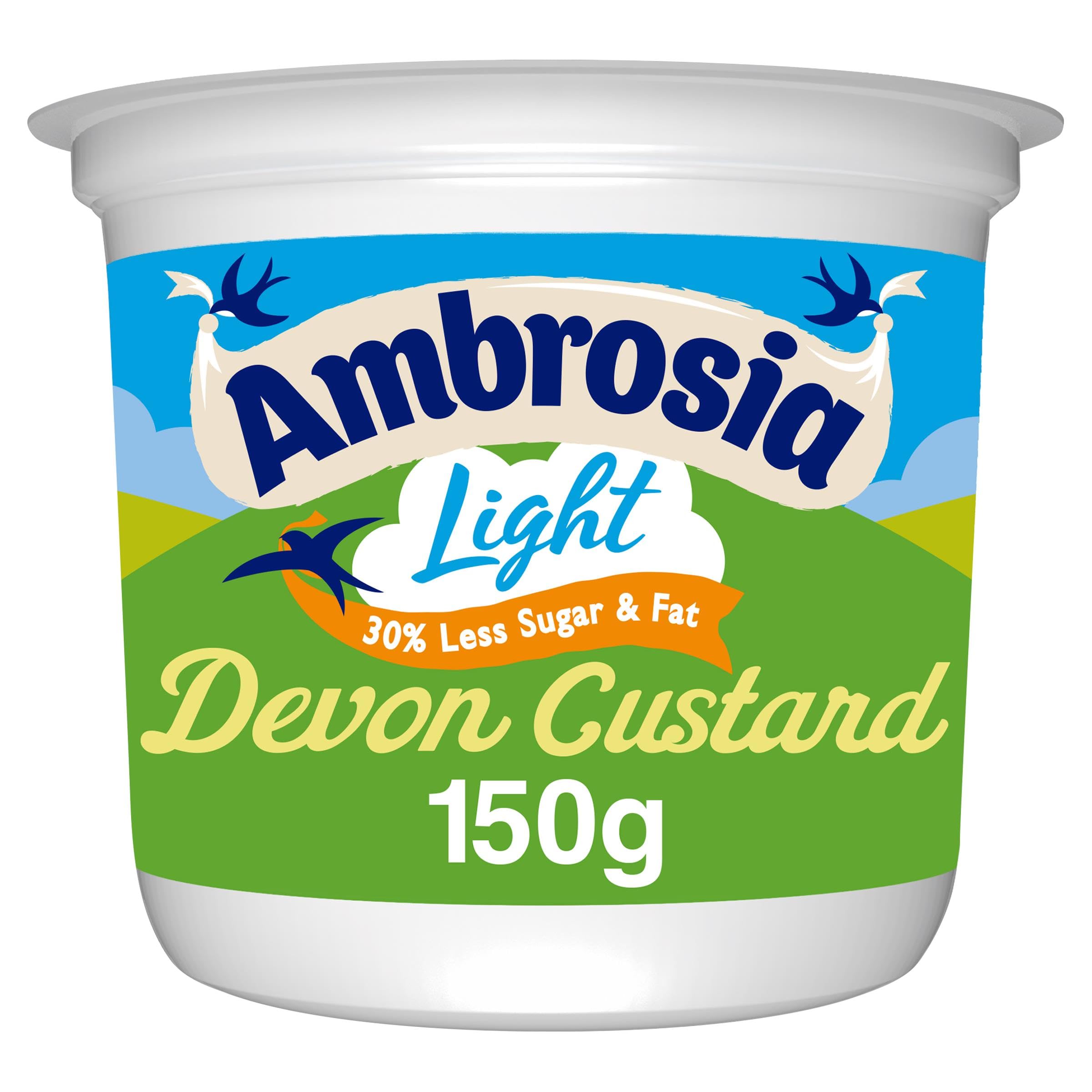 Ambrosia Light Devon Custard Pot, 30% Less Sugar & Fat, Calcium-Rich Dessert