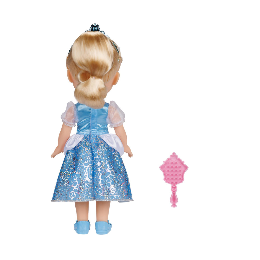 Disney Princess Cinderella 14” Fashion Doll with Royal Reflection Eyes, Platinum Holofoil Dress, and Accessories (230144)