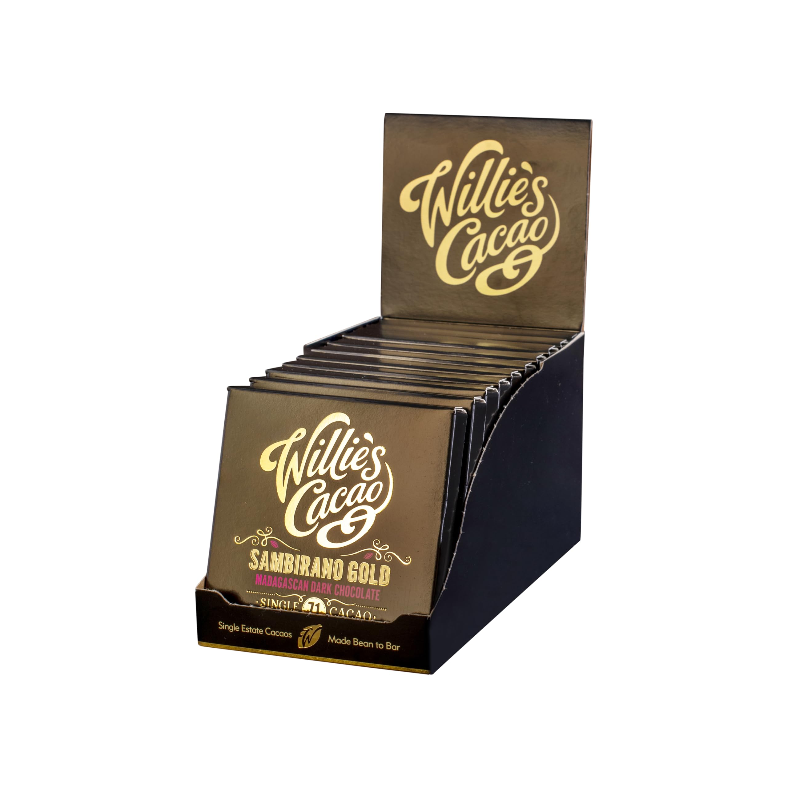 Willie's Cacao - 71% Sambirano Dark Chocolate Bar - 50g x 12