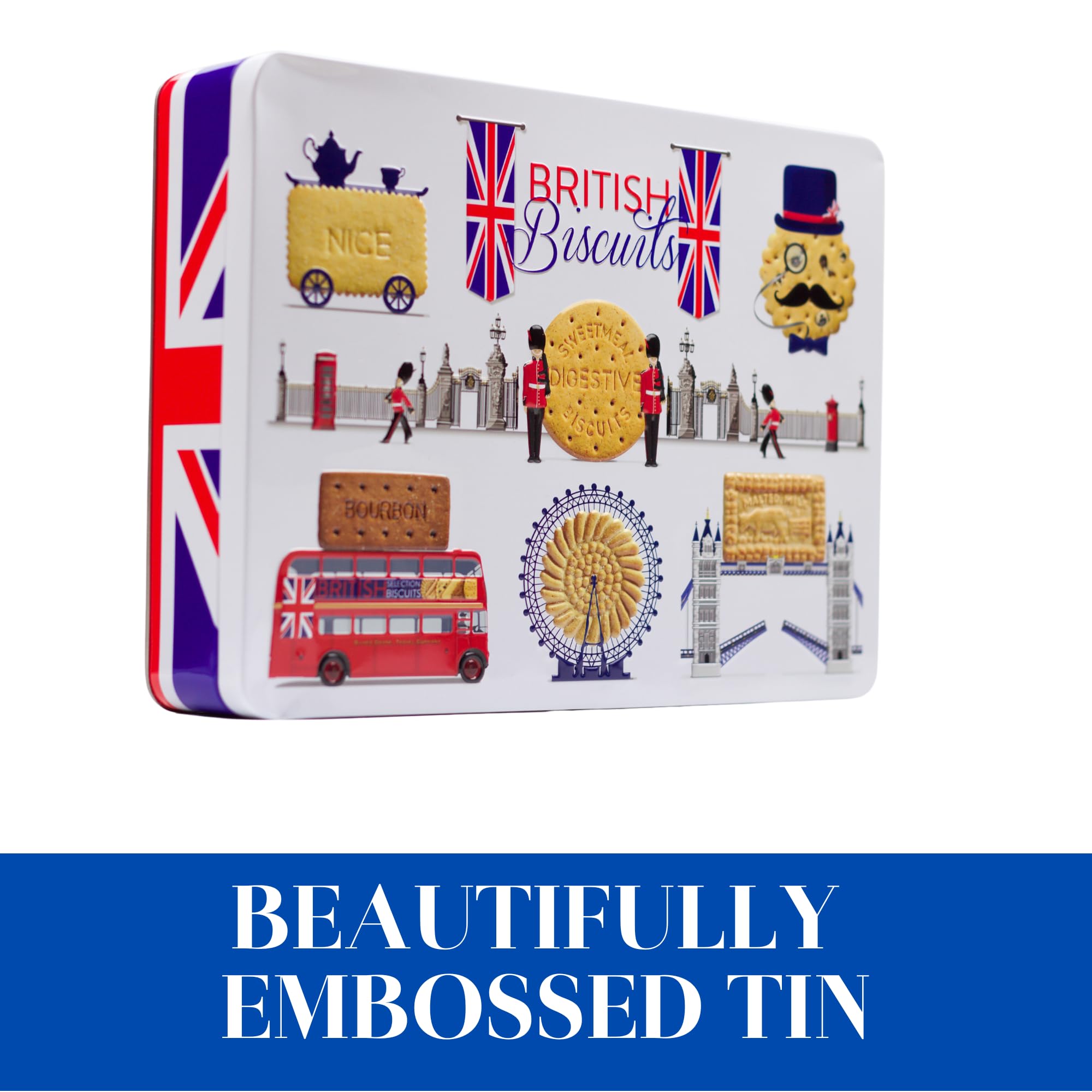 The Silver Crane co. British Biscuits Gift Set - 350g Assorted Traditional Biscuits in Collectible Tin