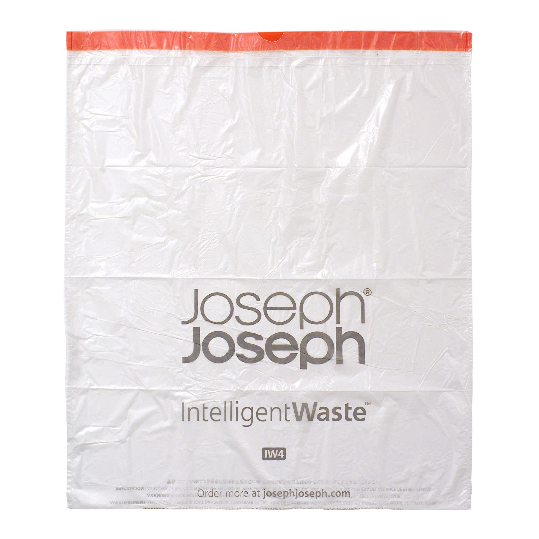 Joseph Joseph IW4 Bin Liners - 50L Capacity, Pack of 20, Transparent | Extra Strong HDPE