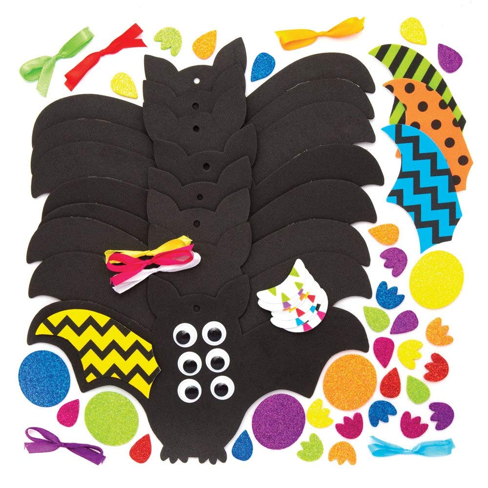 Baker Ross AW769 Halloween Bat Decoration Kit - Foam Craft for Kids Ages 3+ 4