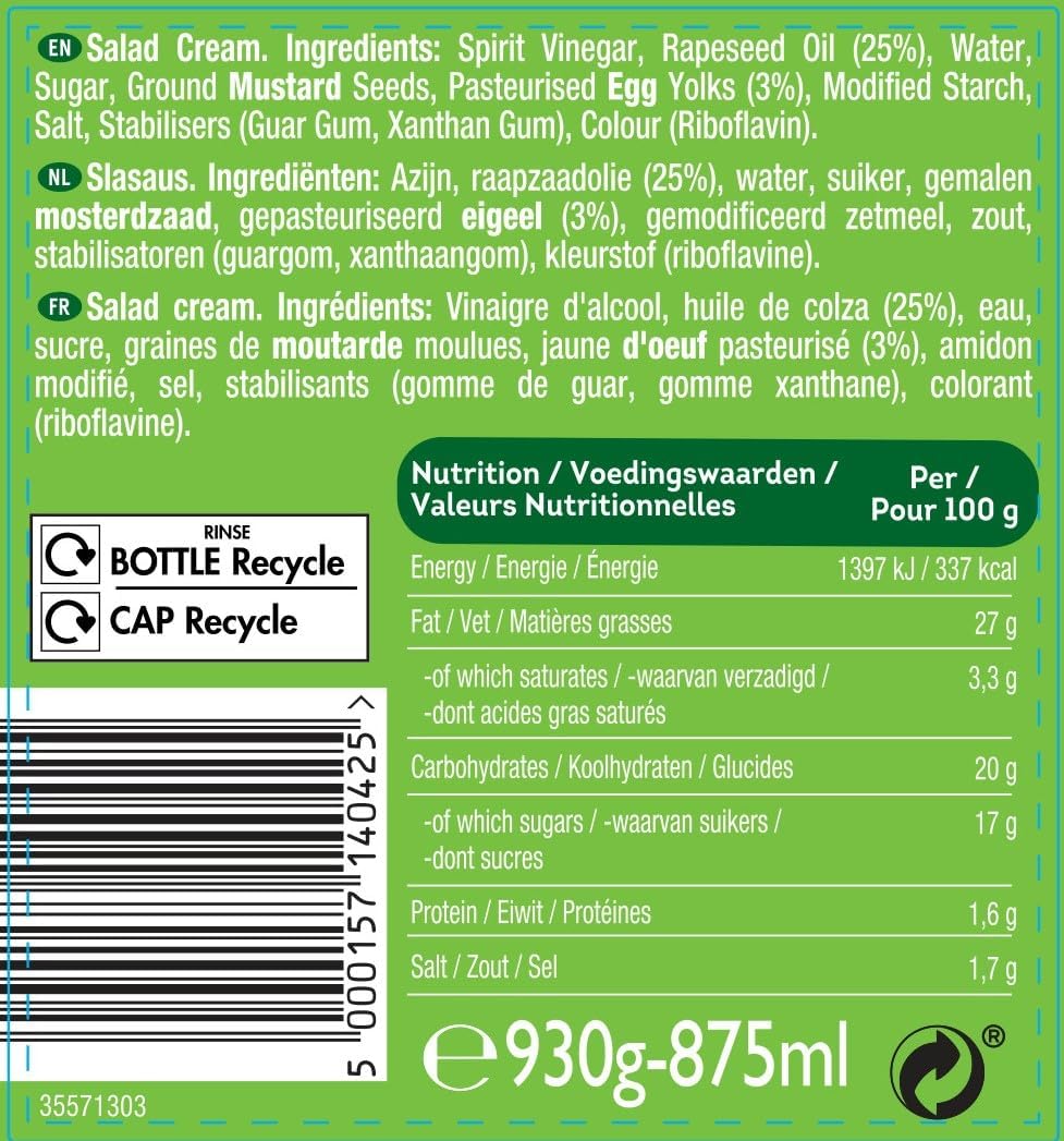 Heinz - Salad Cream Original 875 ml 4