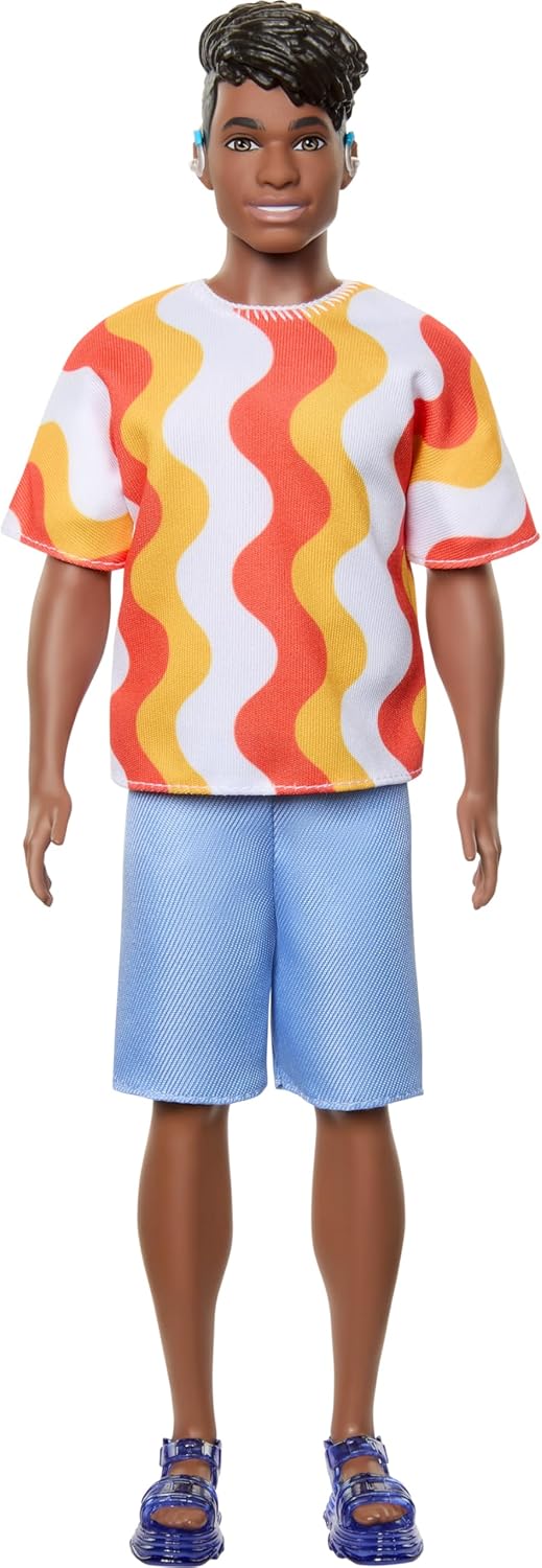 Barbie Ken Fashionista Doll - Red and Orange Shirt, 3+ Years