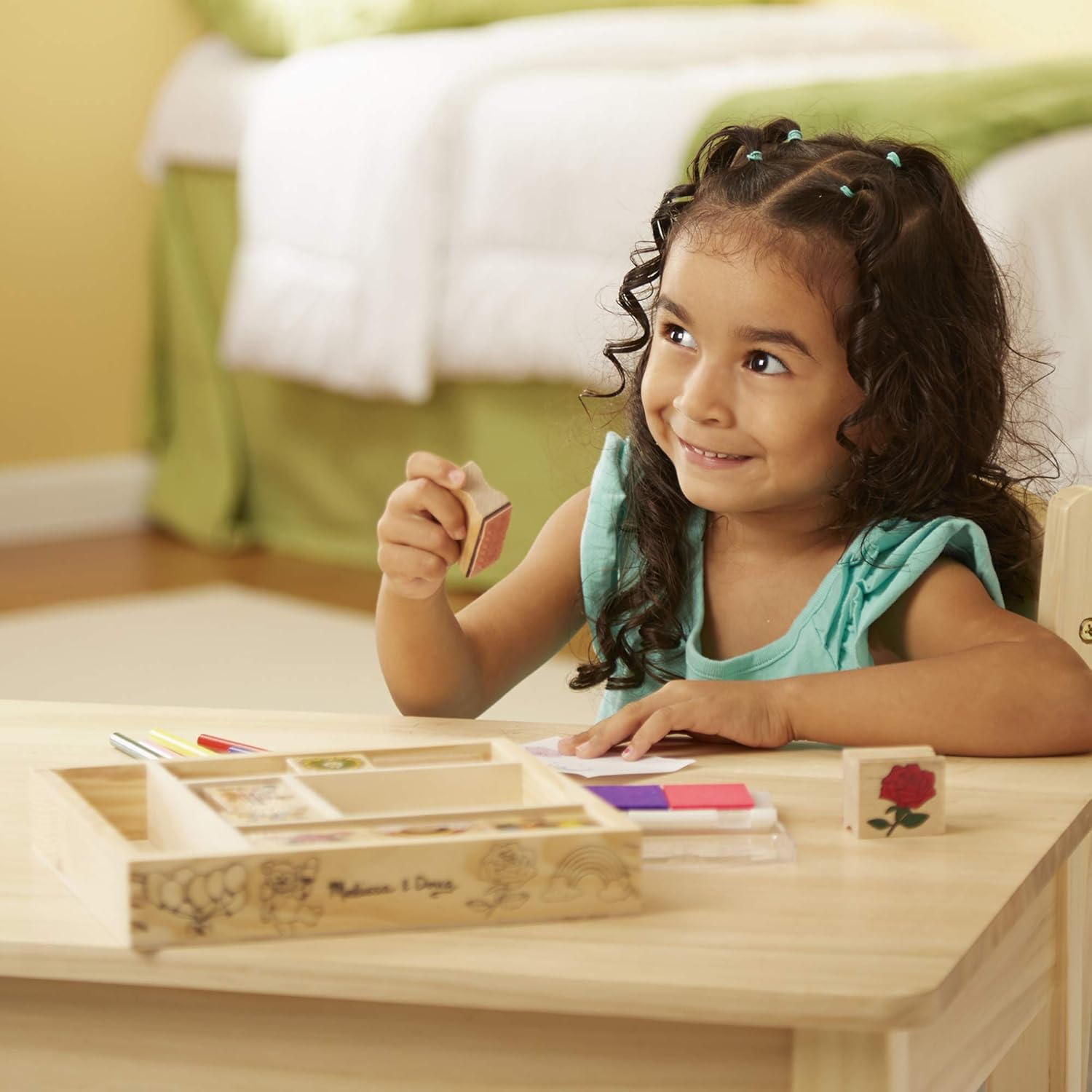 Melissa & Doug Friendship Stamp Set - 15-Piece Arts & Crafts Playset for Kids 4+ 9