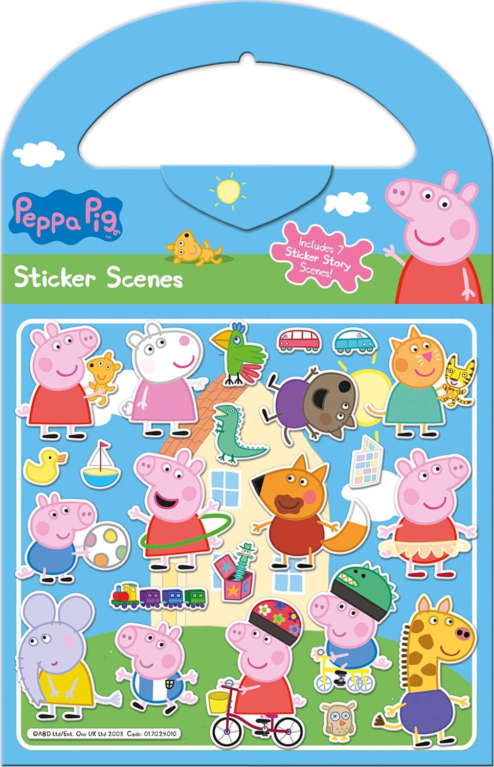Paper Projects Peppa Pig Sticker Scene Activity Set - Reusable Foil Stickers with 6 Scenes