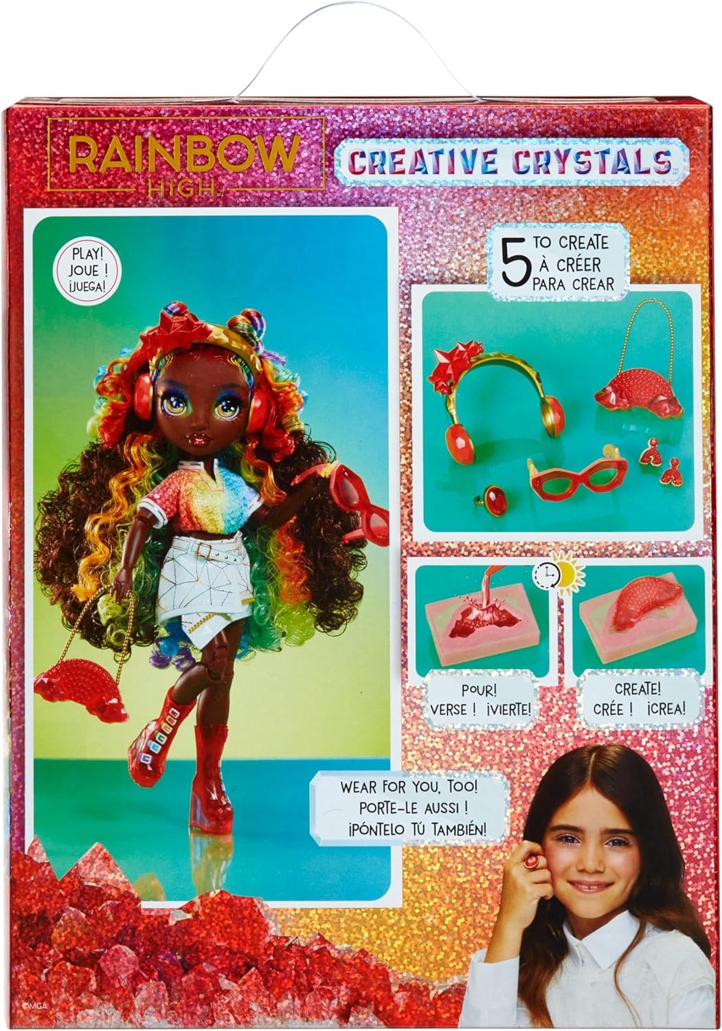 Rainbow High Creative Crystals Iris - 28 cm Fashion Doll with DIY Crystal Make It Kit 6