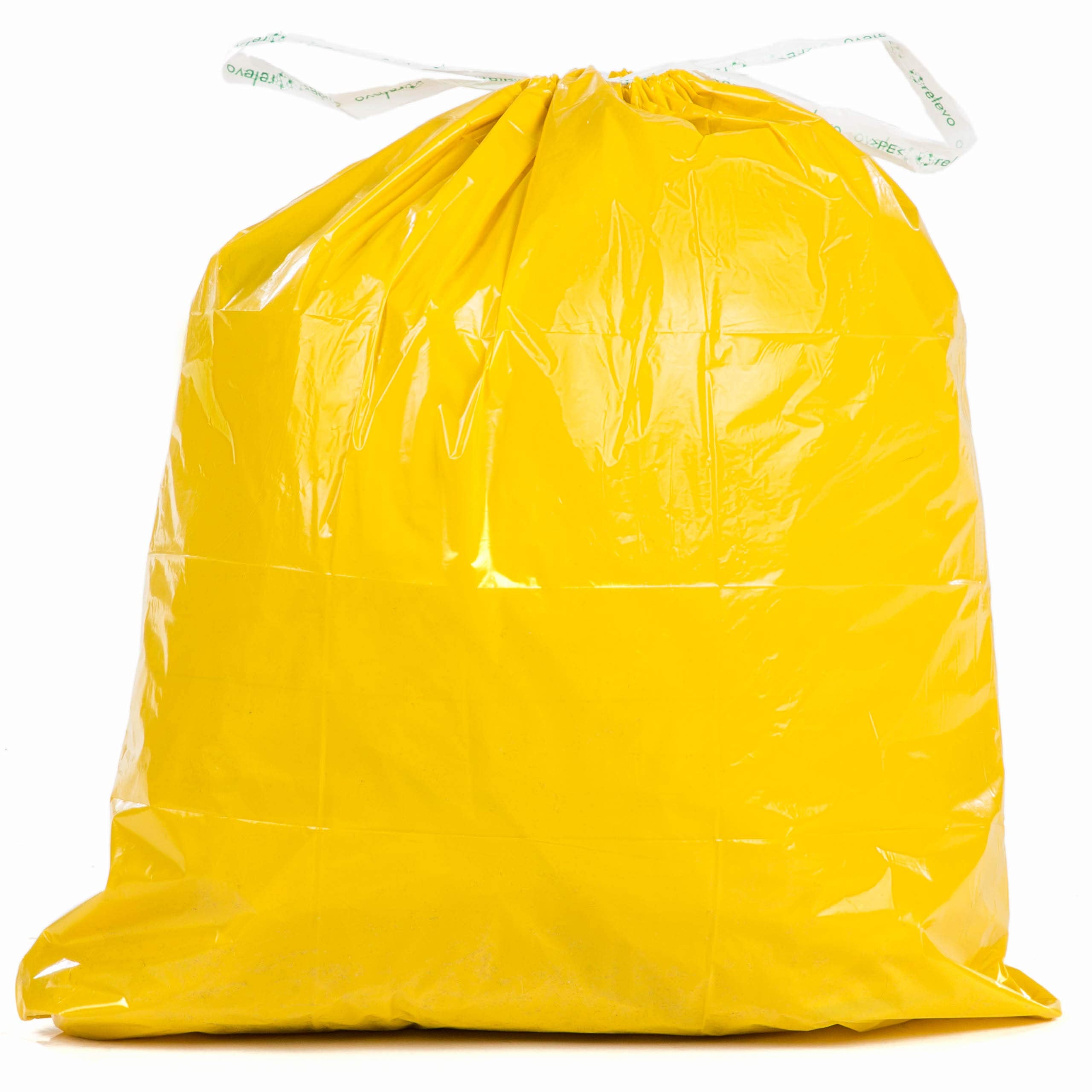 Relevo 30L Yellow Bin Bags with Drawstrings | 45 Units | 100% Recycled Material | 55x60 cm 4