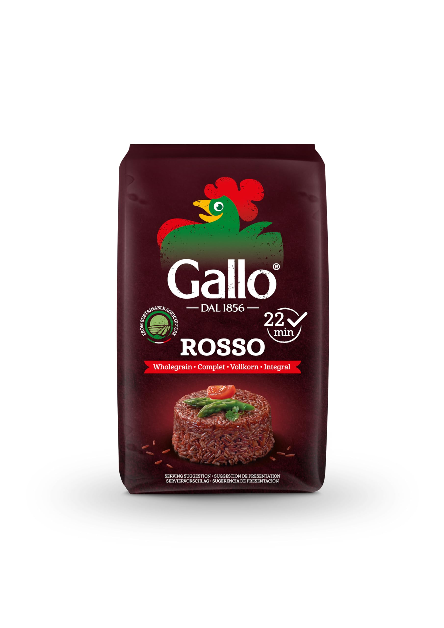 Riso Gallo Rustico Rosso Red Wholegrain Rice, 500g
