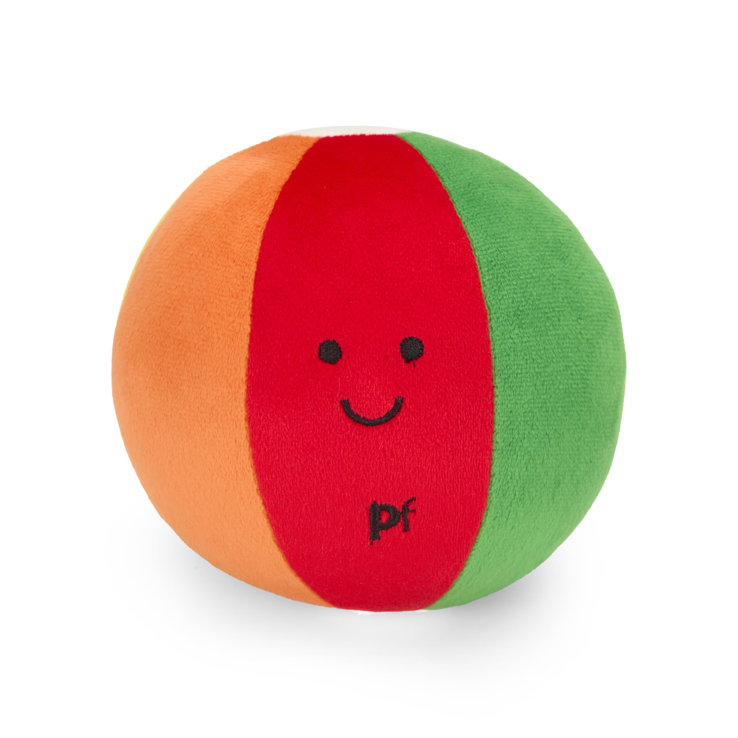 Petface Beach Ball Plush Dog Toy with Built-In Squeaker | Lightweight Fetch Toy | Mixed Colours