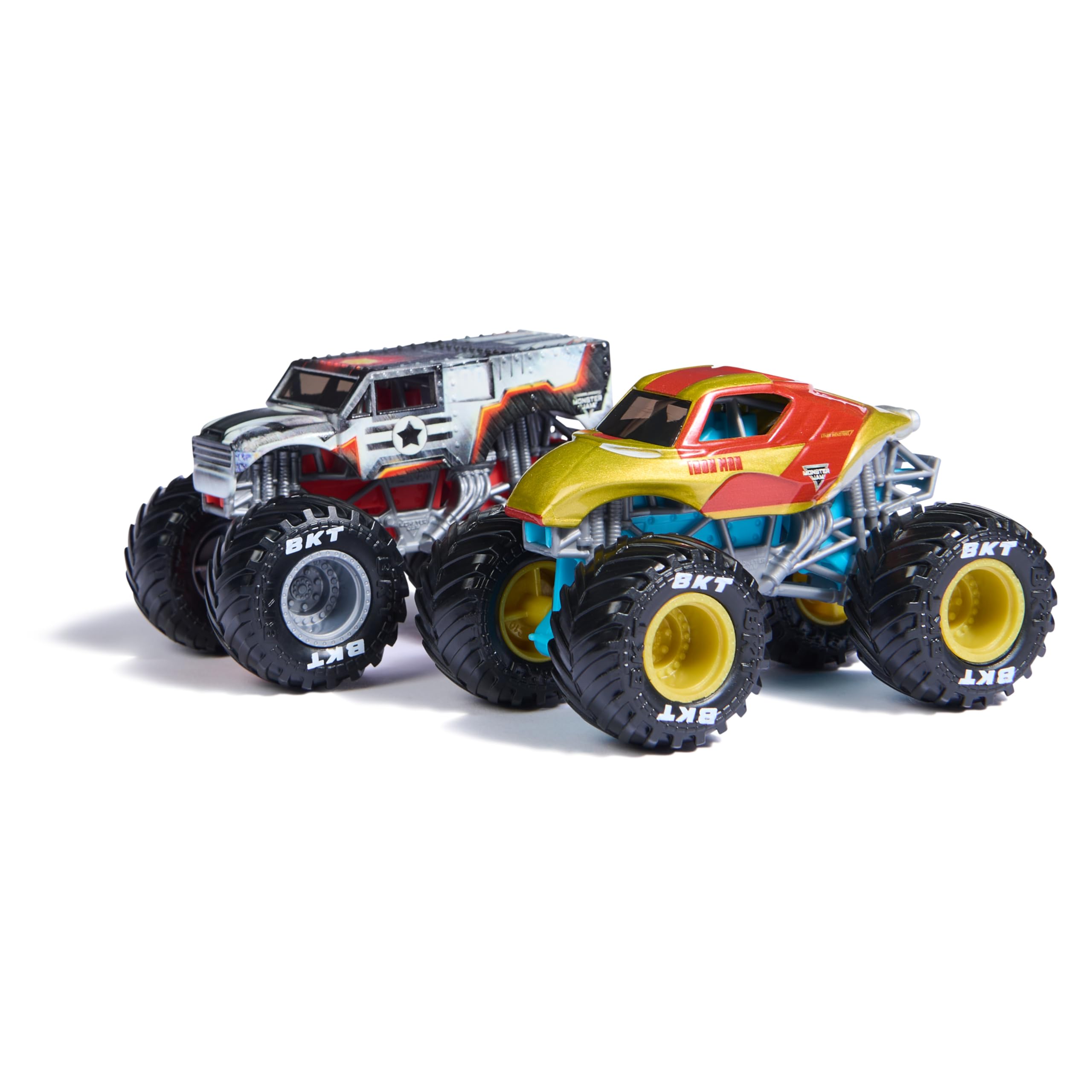 Monster Jam Marvel Iron Man vs War Machine Die-Cast Truck 2-Pack - 1:64 Scale 5