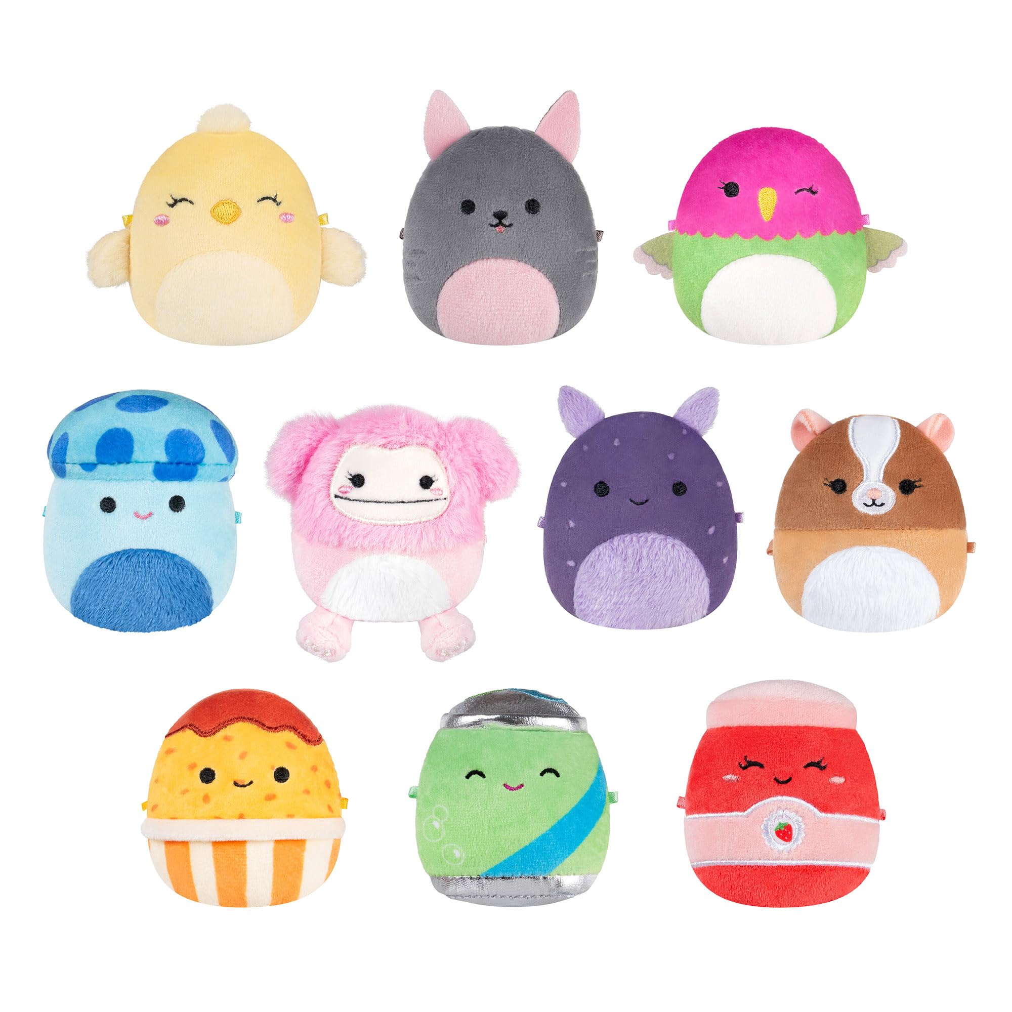 Squishmallows Micromallows 10-Pack Plush - 2.5 Inch Mini Collectible Stuffed Animals