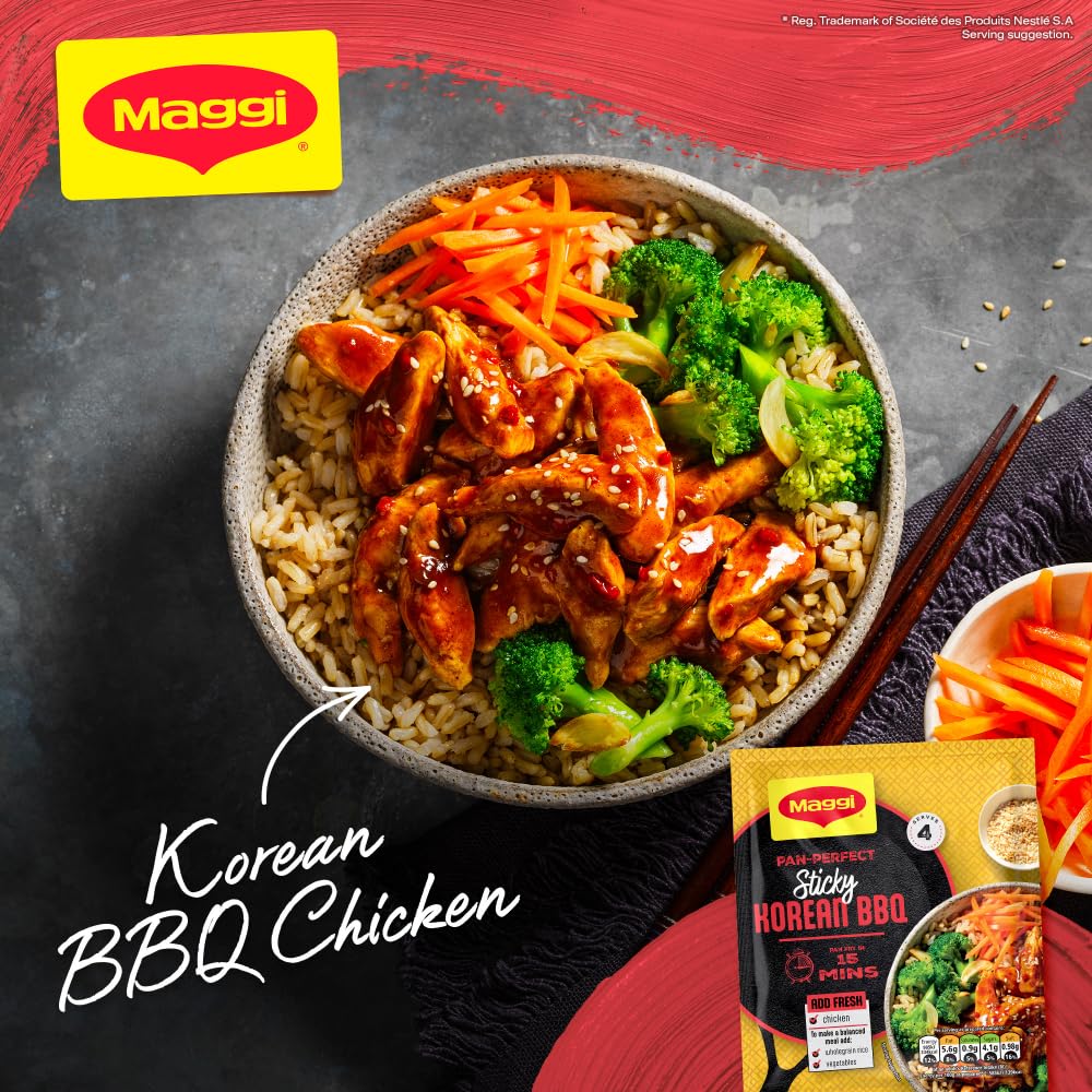 Maggi Pan Perfect Sticky Korean Herbs and Spices Recipe Mix 39g 4