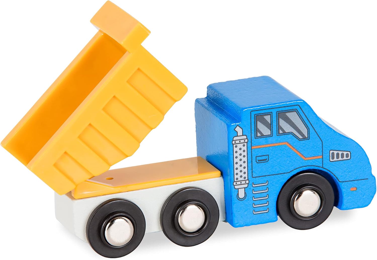 Battat Wooden Vehicles Set - 6pc Rescue & Construction Toy Cars for Kids 5